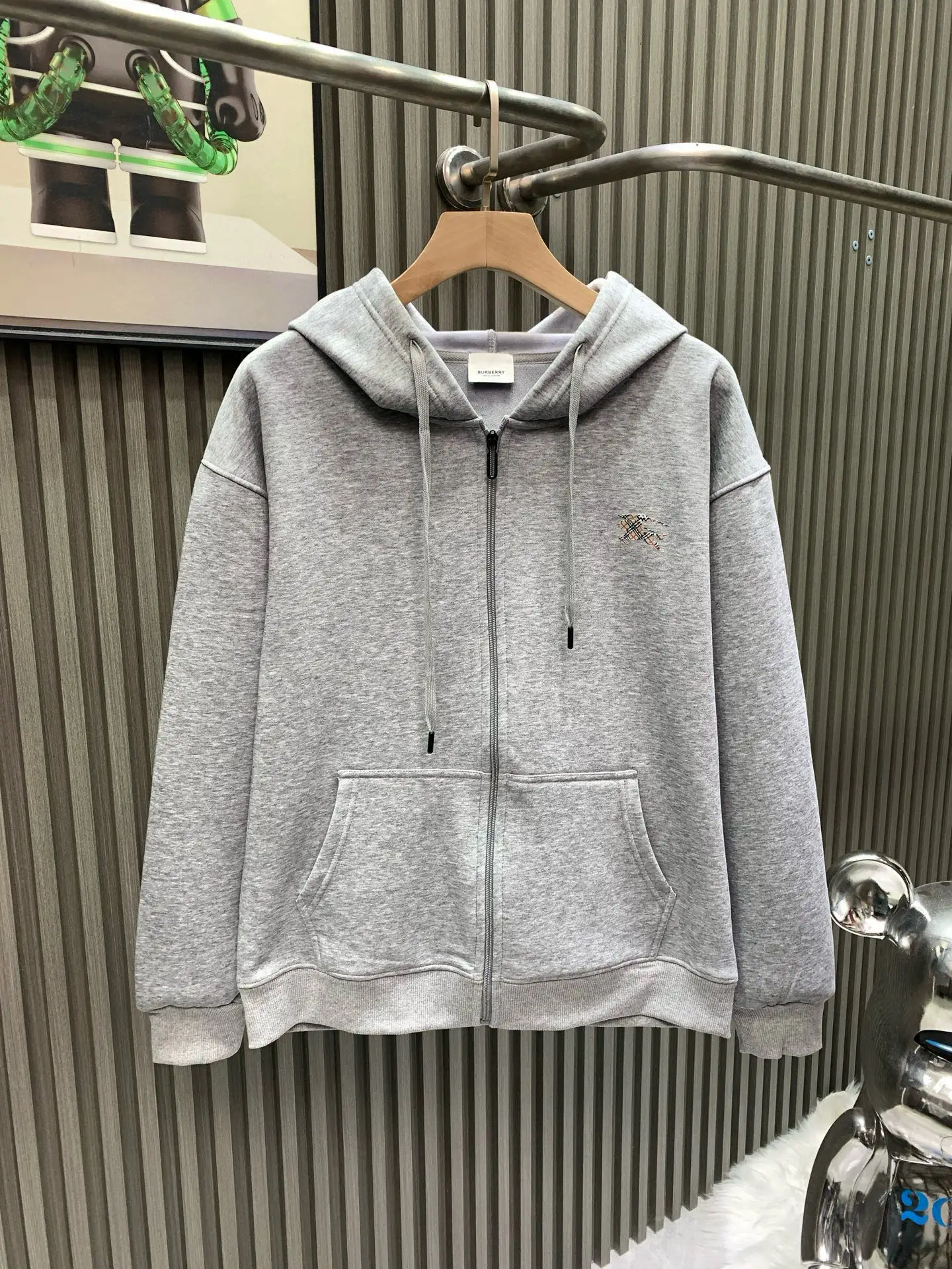 Equestrian Knight Embroidered Zip-Up Hoodie D20014131