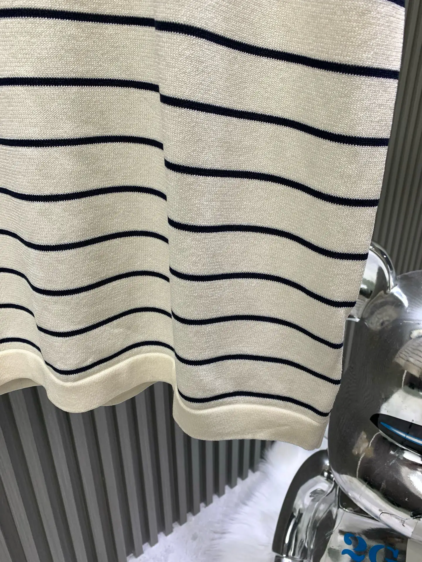 Striped Cotton-Knit Polo Shirt D20014121 — view 10
