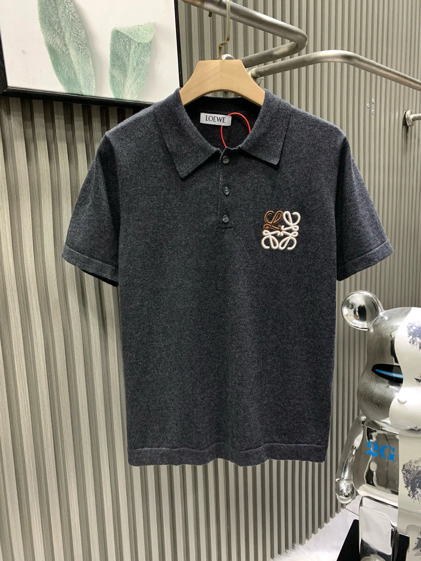 Anagram Embroidered Cotton-Piqué Polo Shirt D20014125