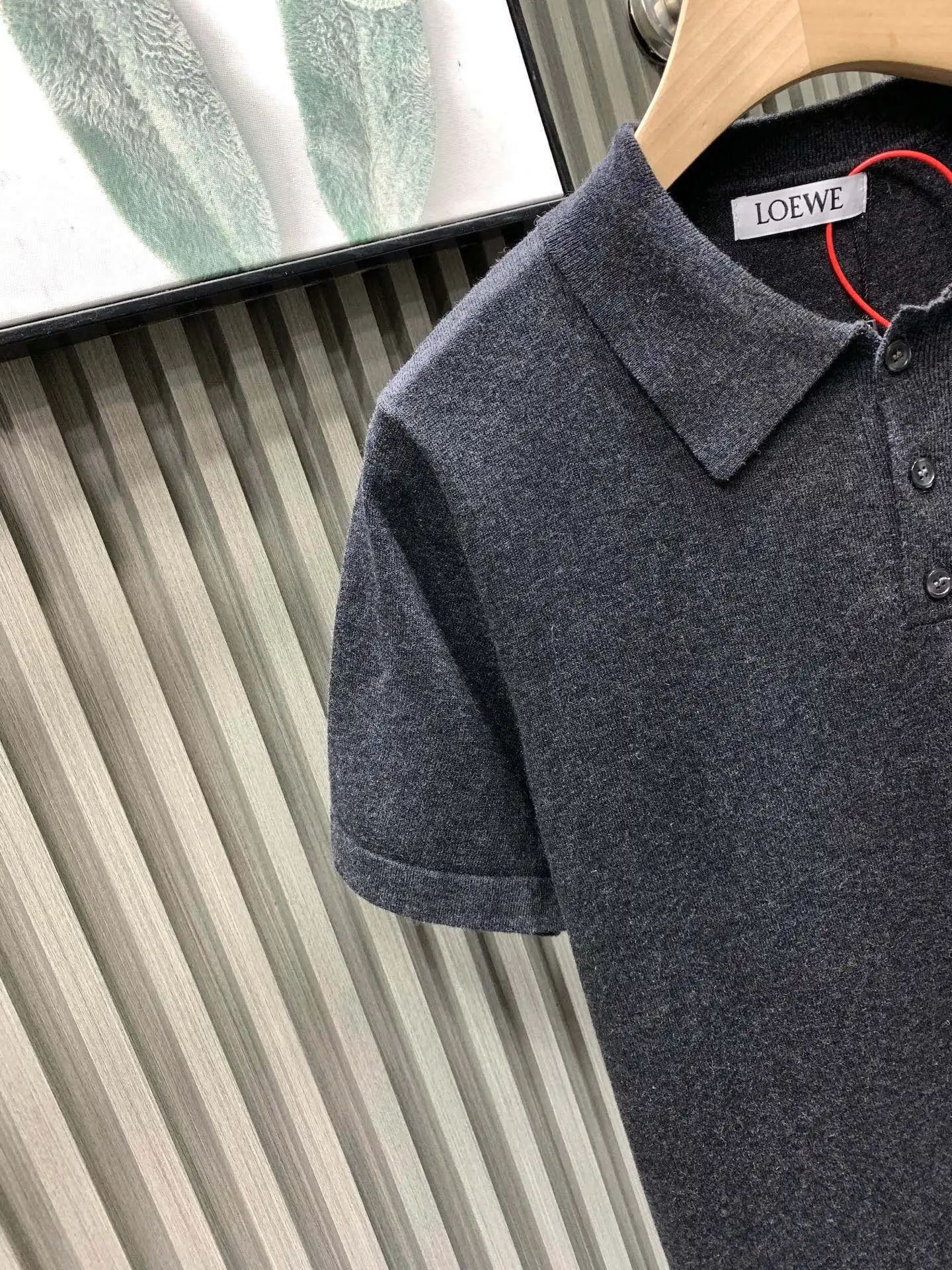 Anagram Embroidered Cotton-Piqué Polo Shirt D20014125 — view 6