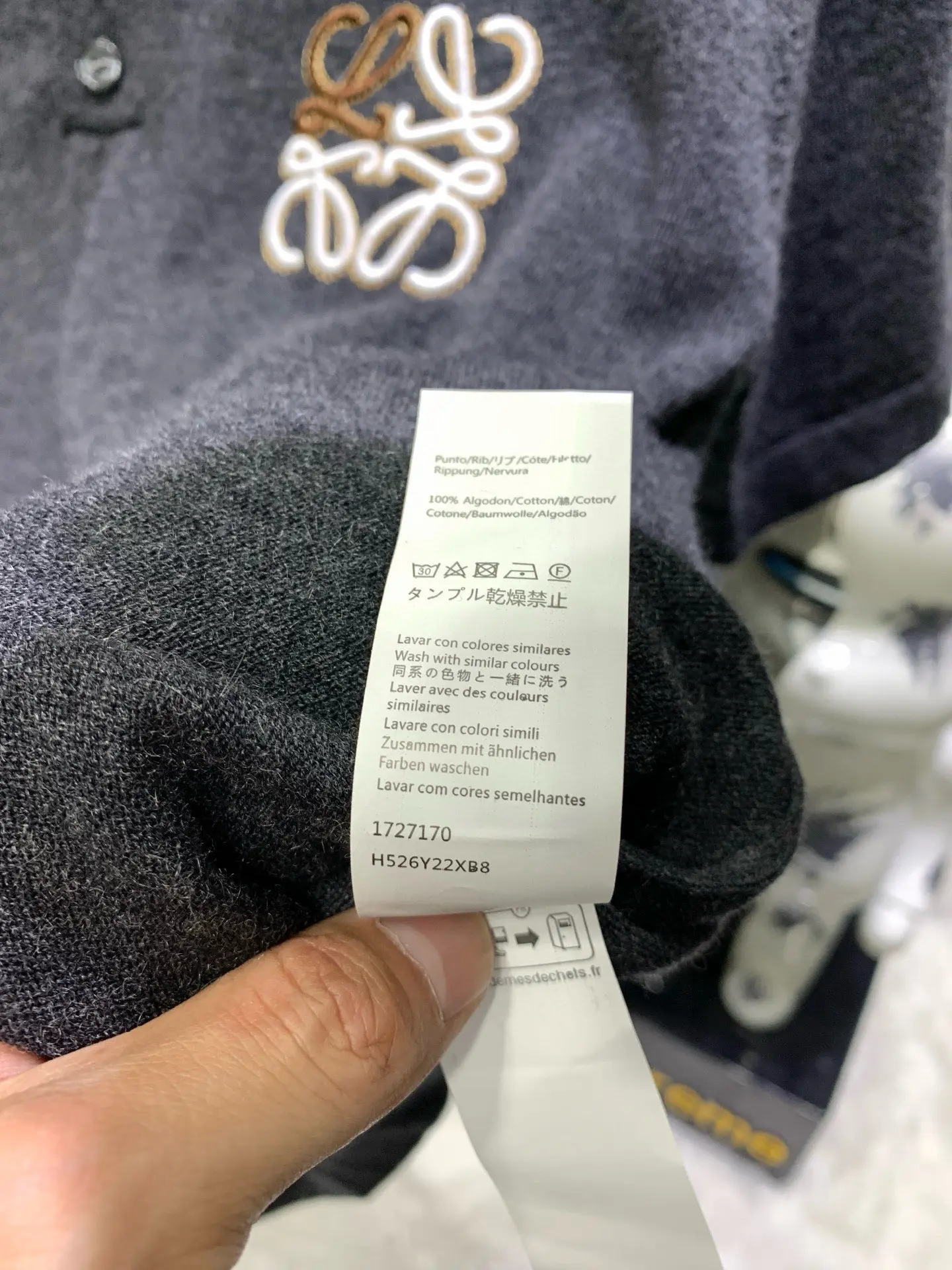 Anagram Embroidered Cotton-Piqué Polo Shirt D20014125 — view 9