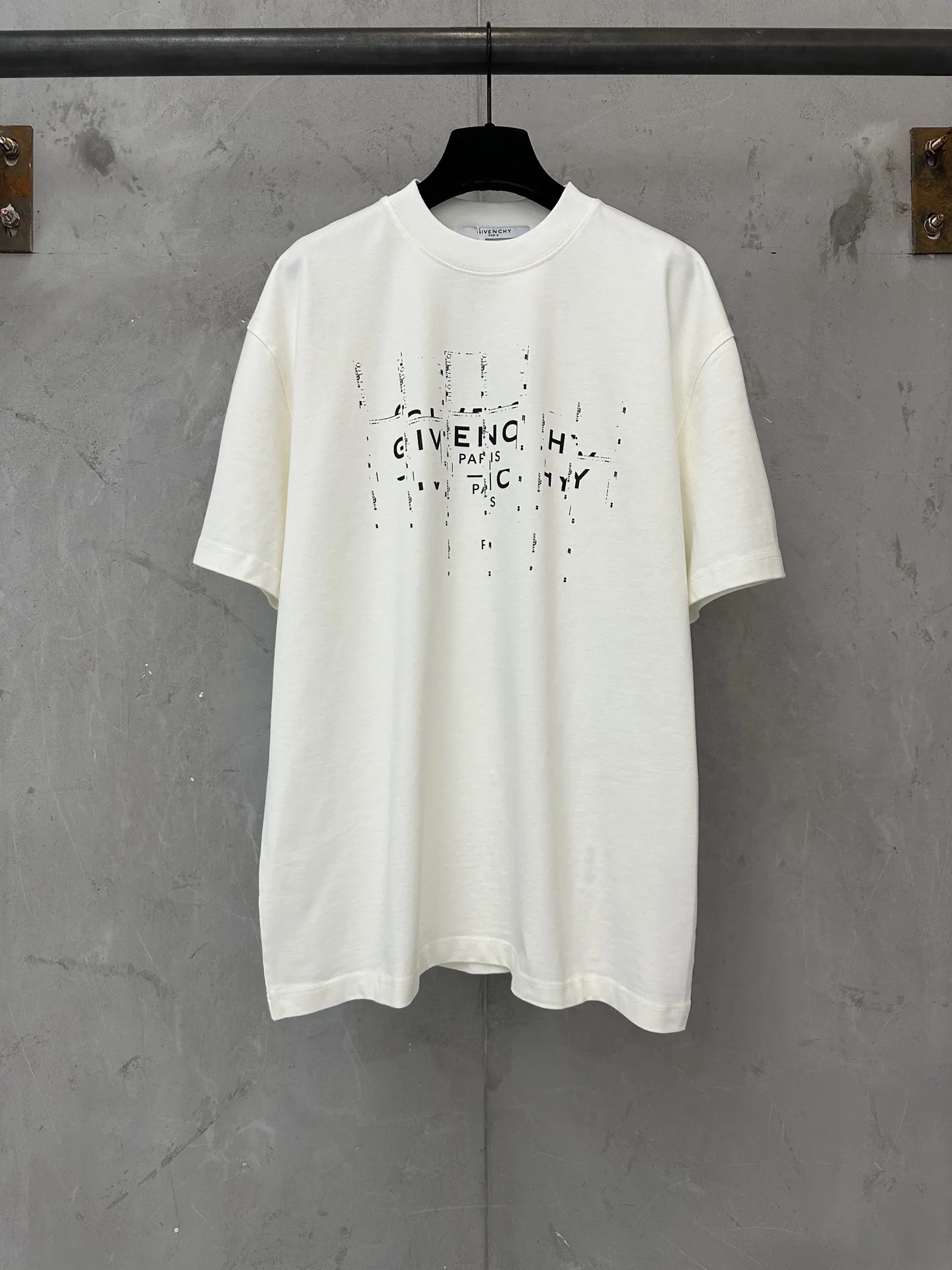 Distorted Logo Heavyweight Cotton T-Shirt D20011491