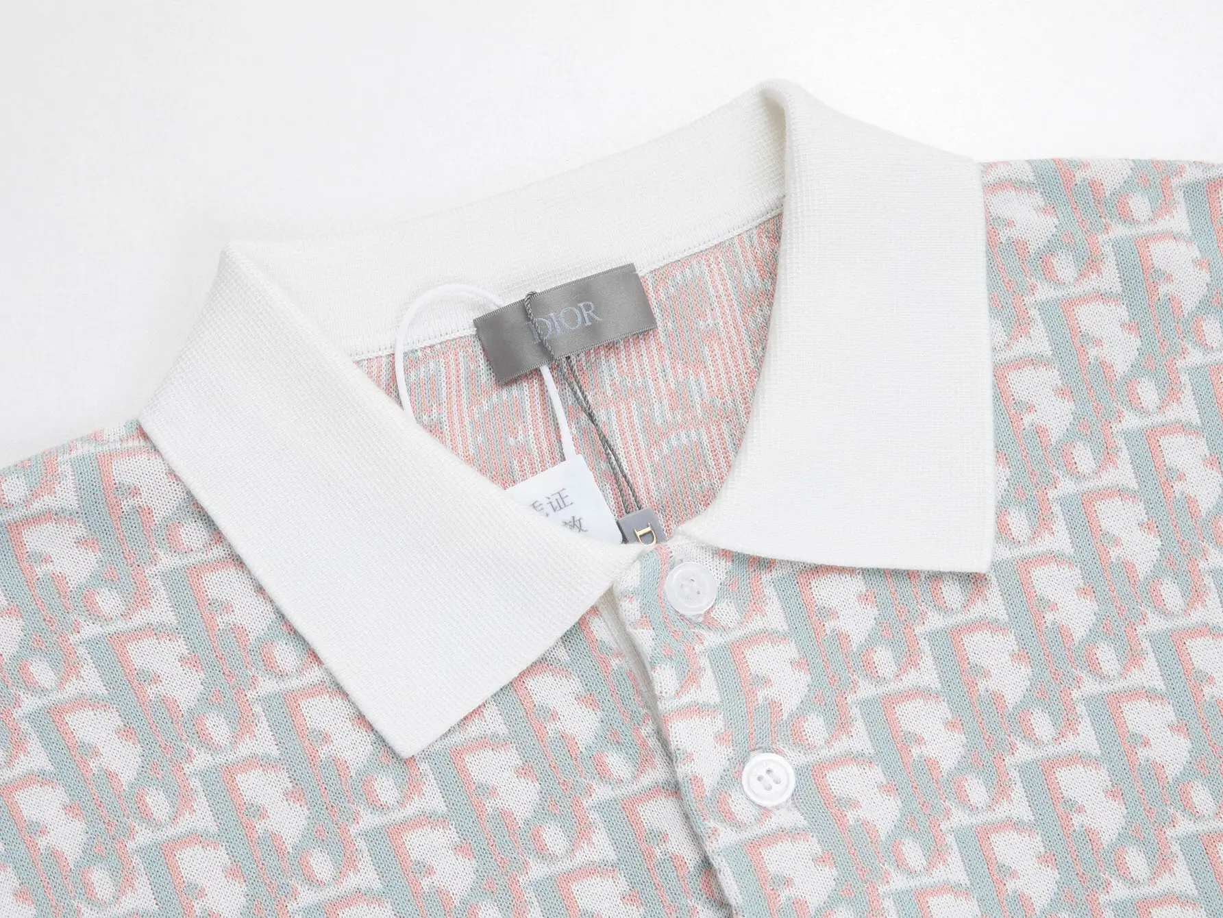 Oblique Jacquard Knit Polo Shirt D20515271 — view 4