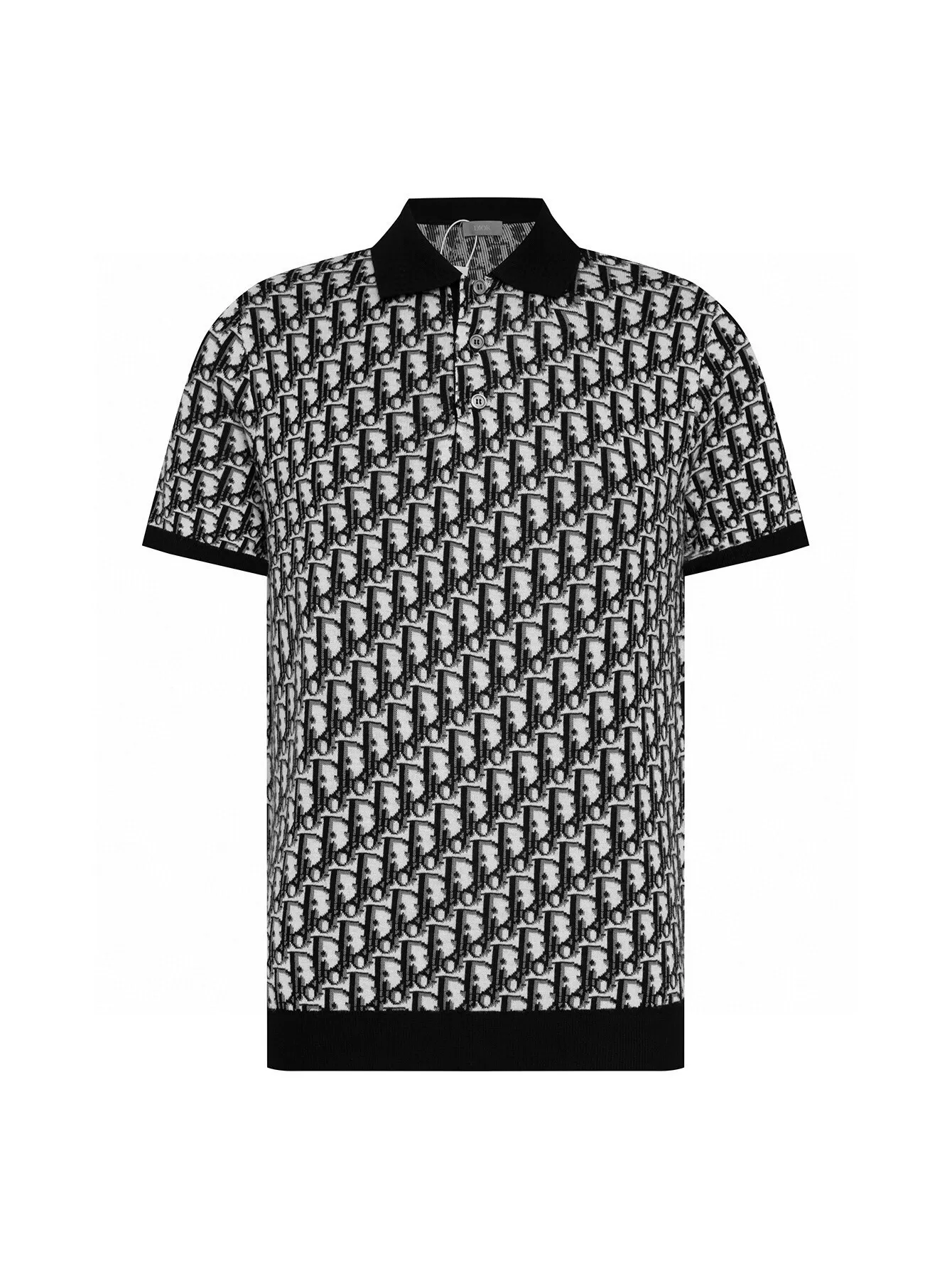 Oblique Jacquard Tencel Knit Polo Shirt D20515272