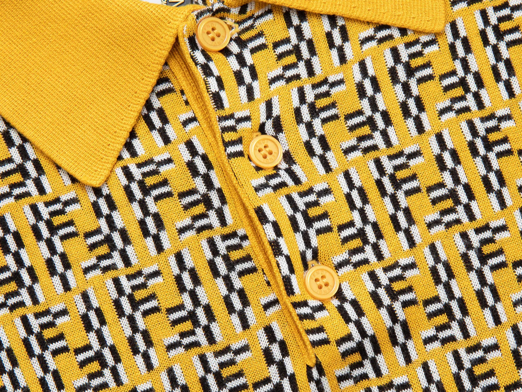 FF Monogram Jacquard Knit Polo Shirt D20515277 — view 4
