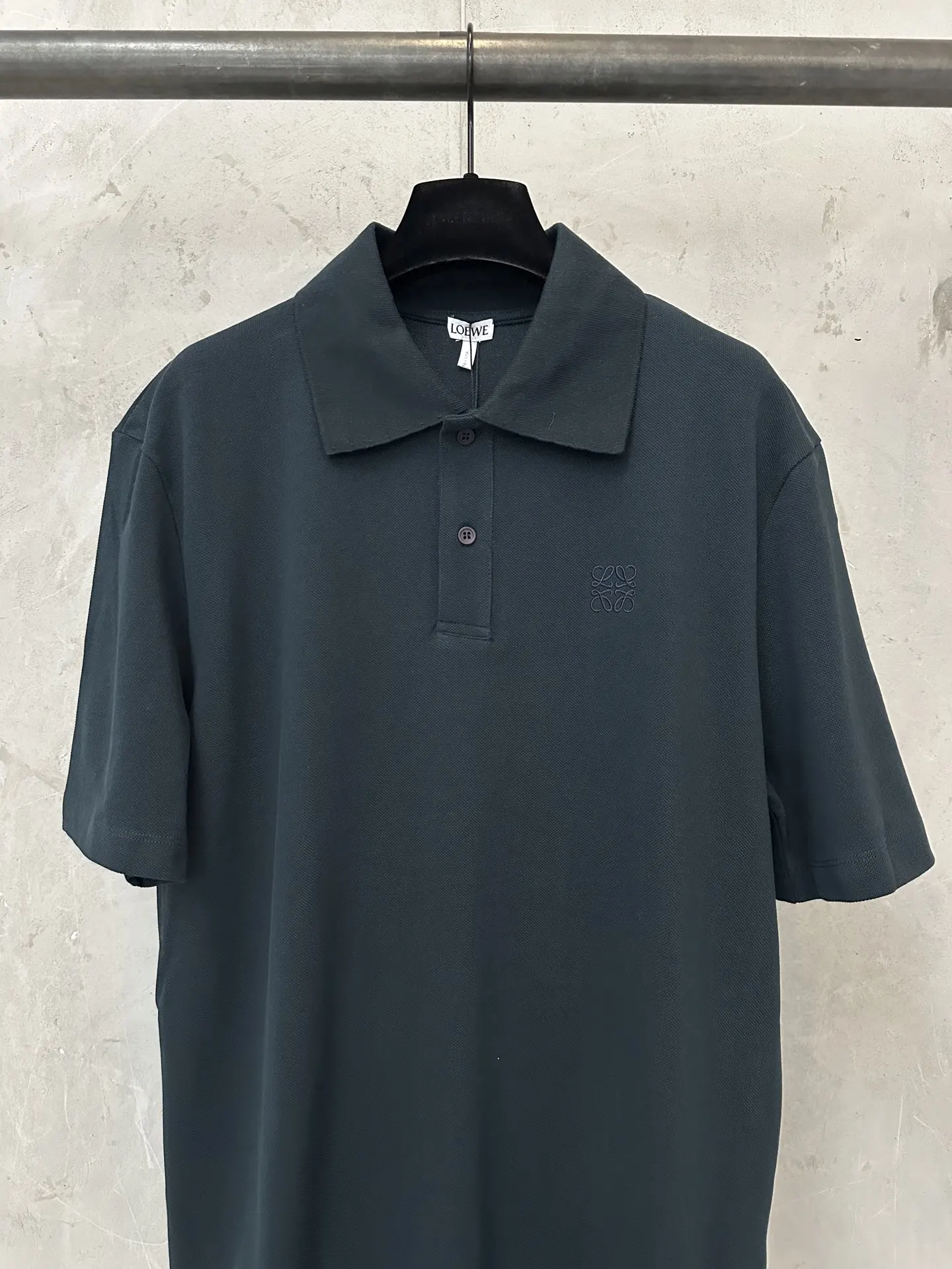 Anagram Embroidered Cotton-Piqué Polo Shirt D20511464 — view 3