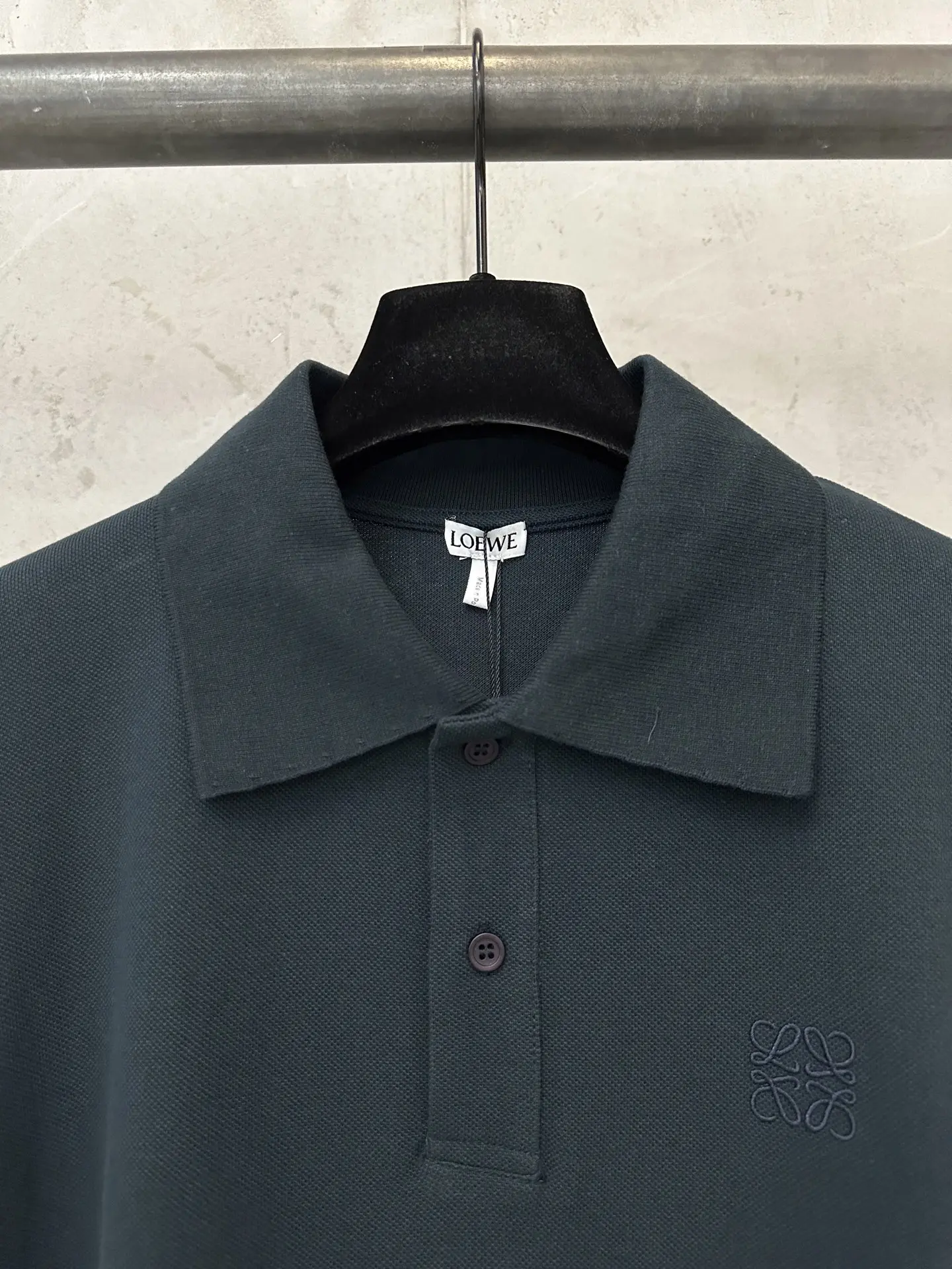 Anagram Embroidered Cotton-Piqué Polo Shirt D20511464 — view 5
