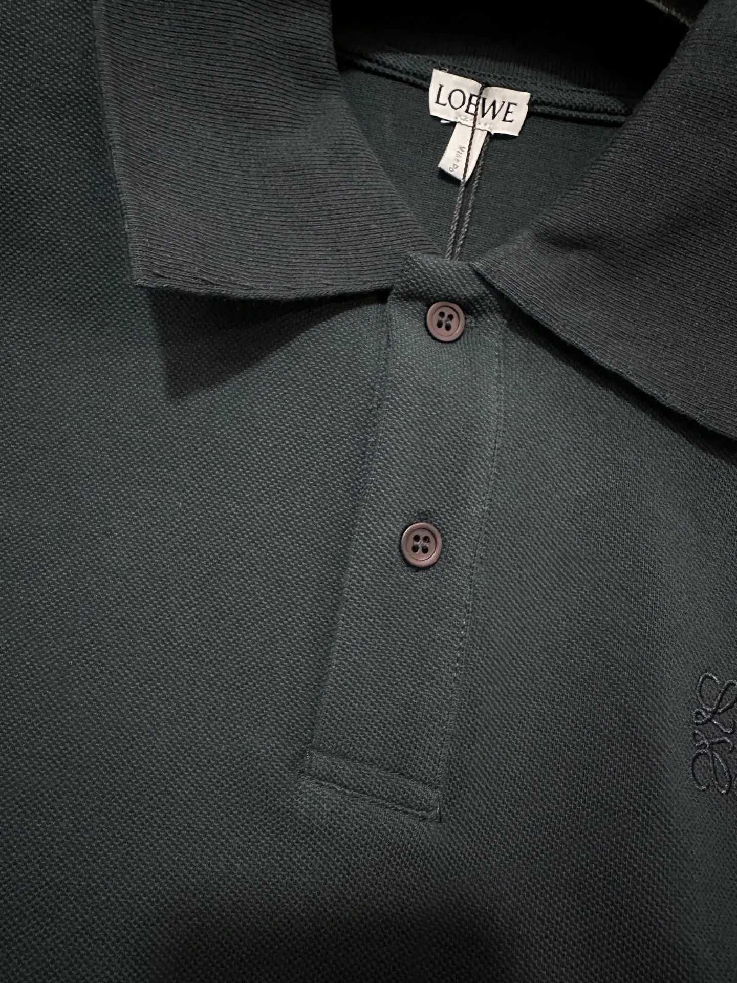 Anagram Embroidered Cotton-Piqué Polo Shirt D20511464 — view 6