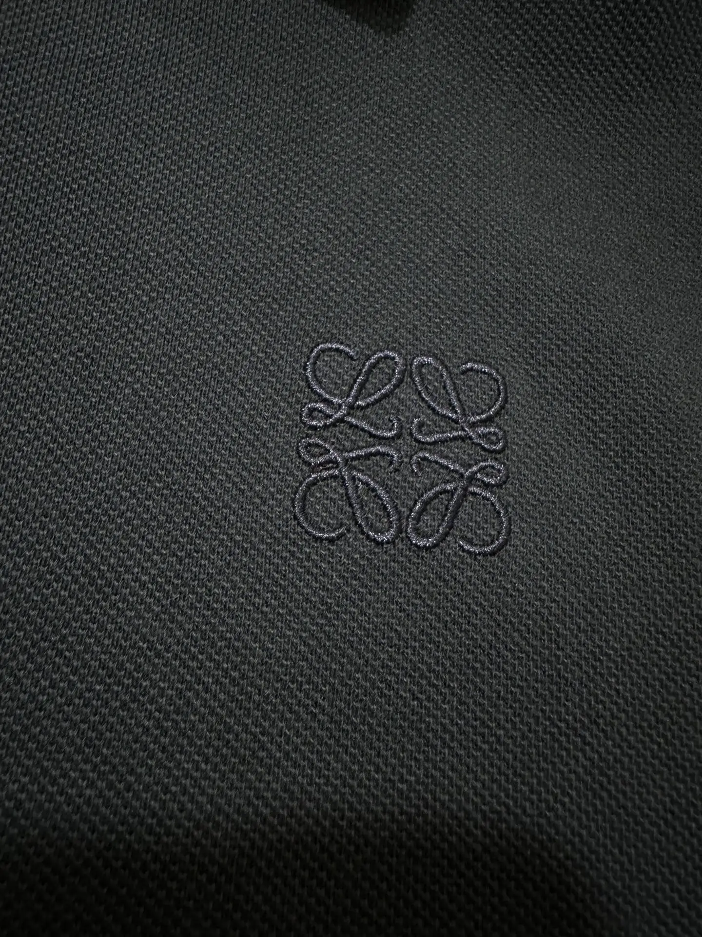 Anagram Embroidered Cotton-Piqué Polo Shirt D20511464 — view 7