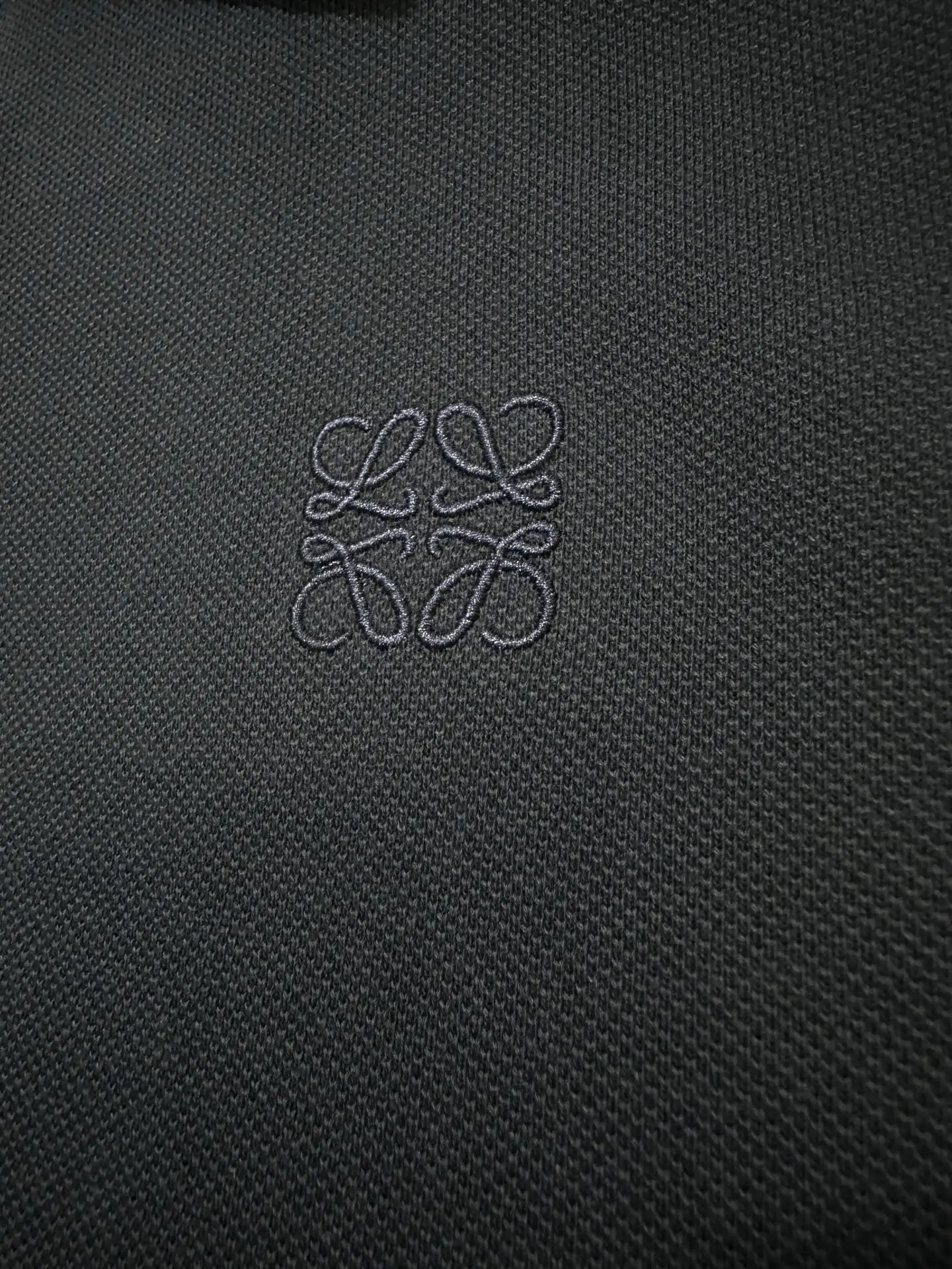 Anagram Embroidered Cotton-Piqué Polo Shirt D20511464 — view 8