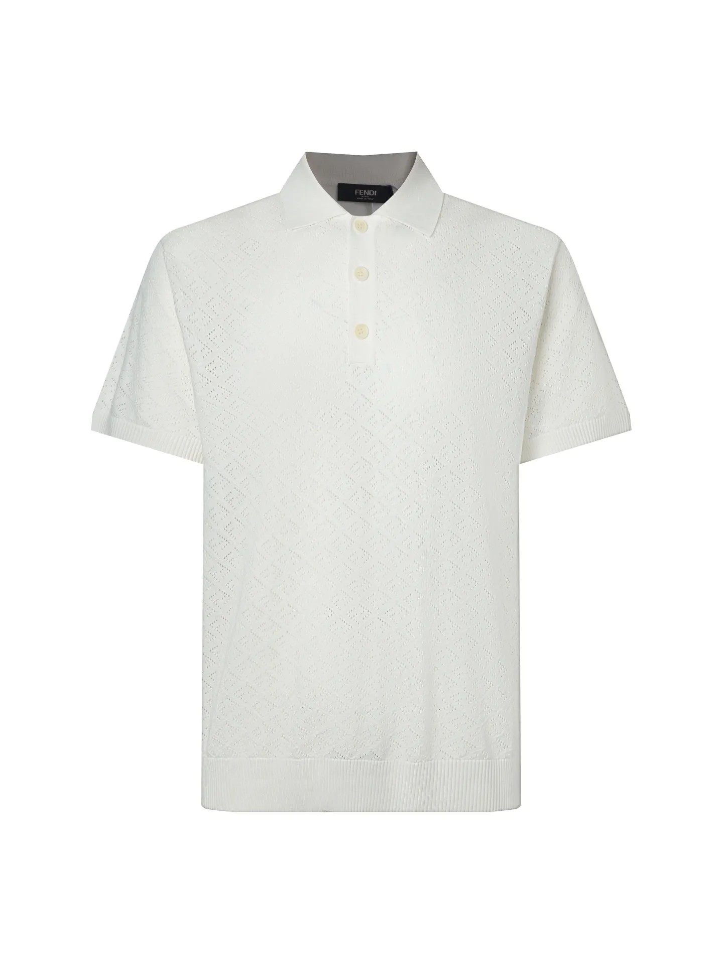 Logo-Jacquard Wool-Blend Knit Polo Shirt D20511063