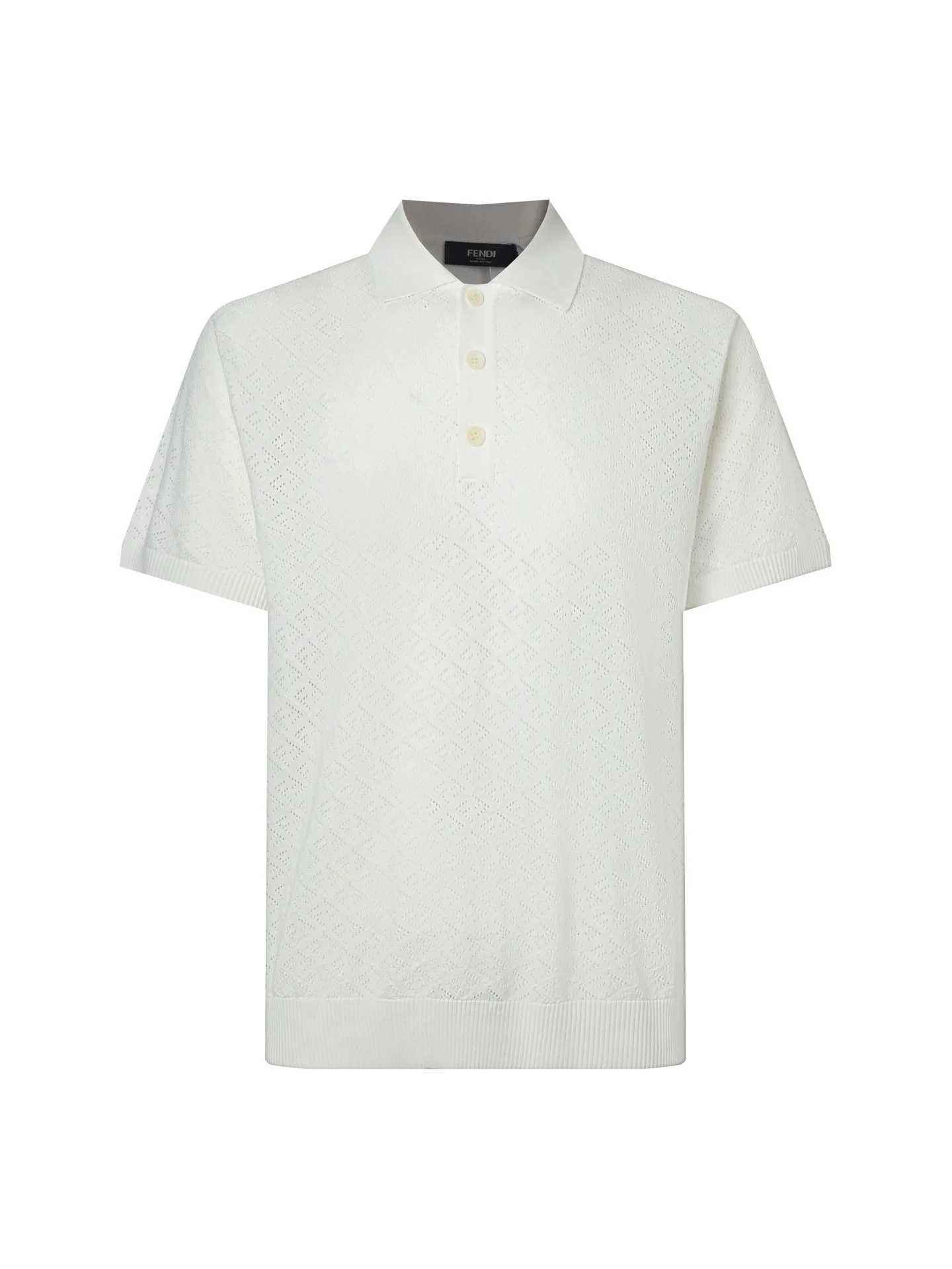 Logo-Jacquard Wool-Blend Knit Polo Shirt D20511063