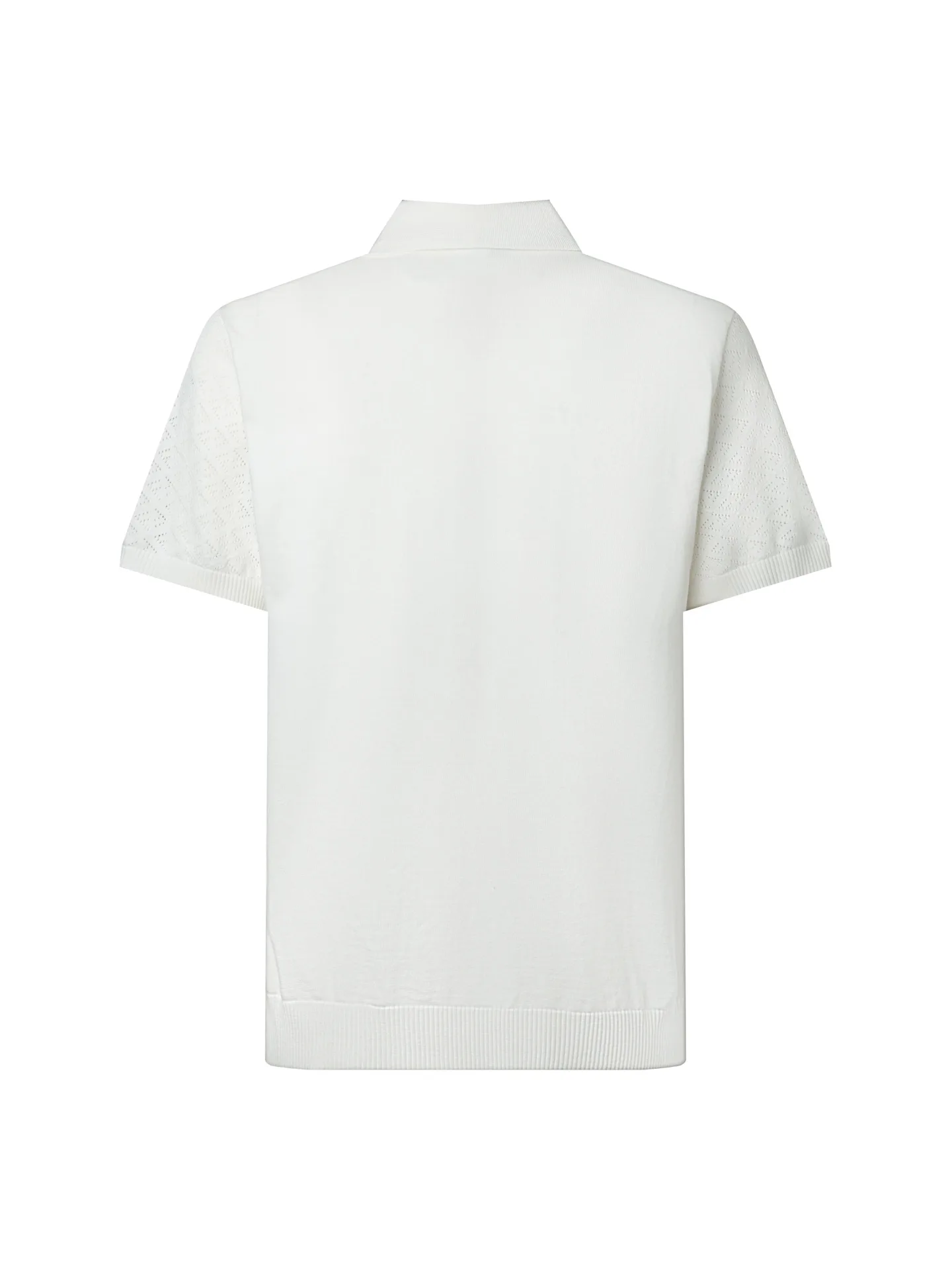 Logo-Jacquard Wool-Blend Knit Polo Shirt D20511063 — view 2