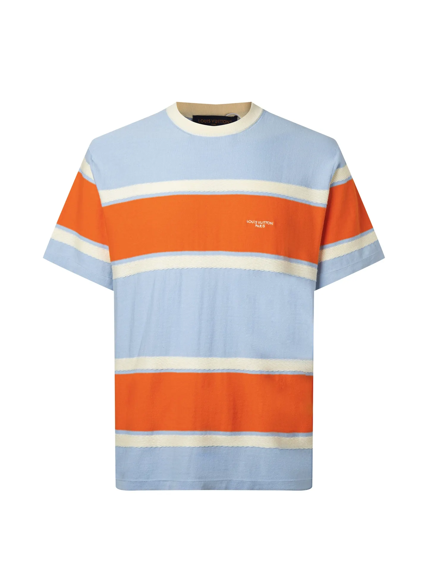 Striped Wool-Blend Knit Polo Shirt D20511060