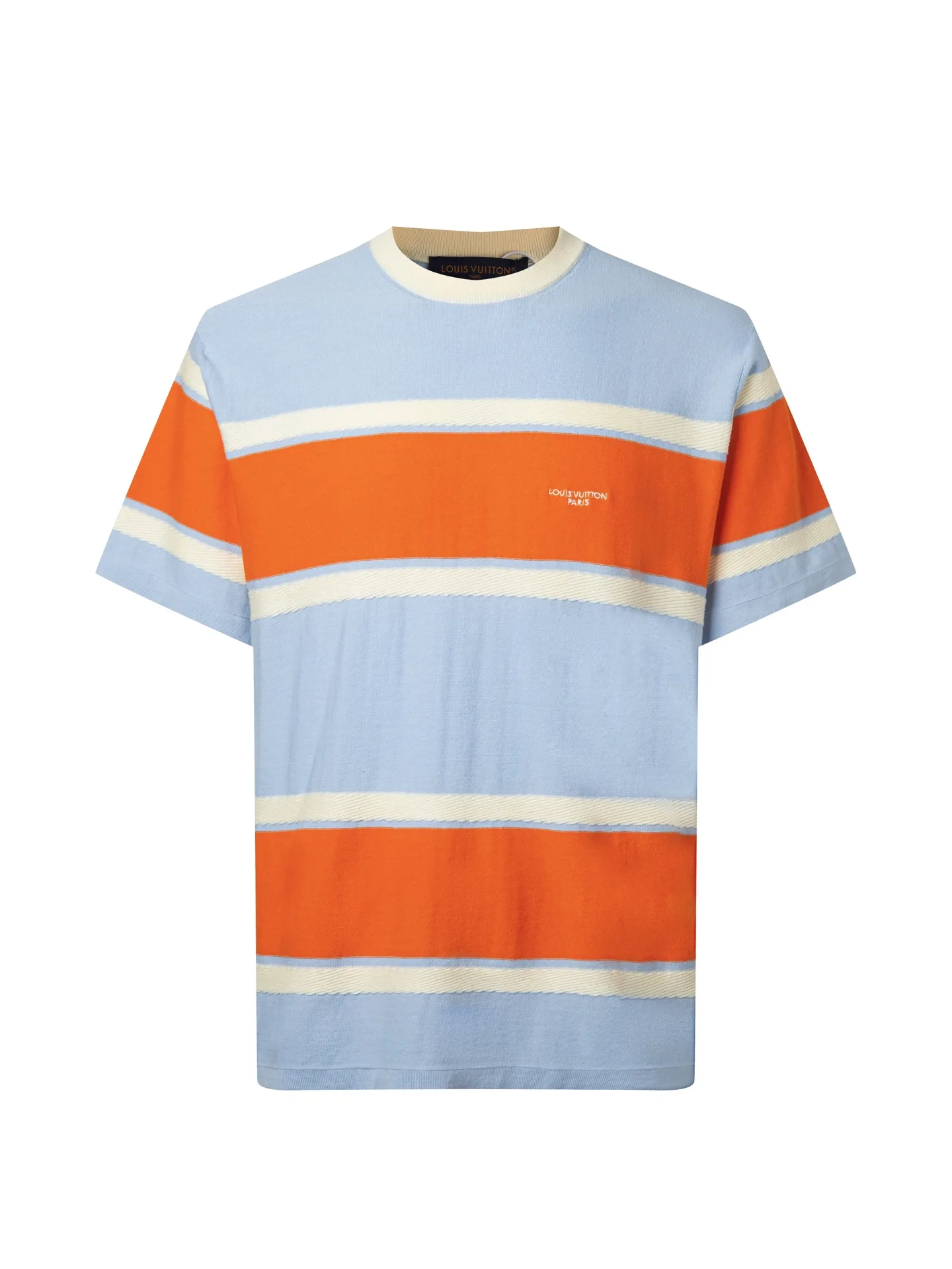Striped Wool-Blend Knit Polo Shirt D20511060