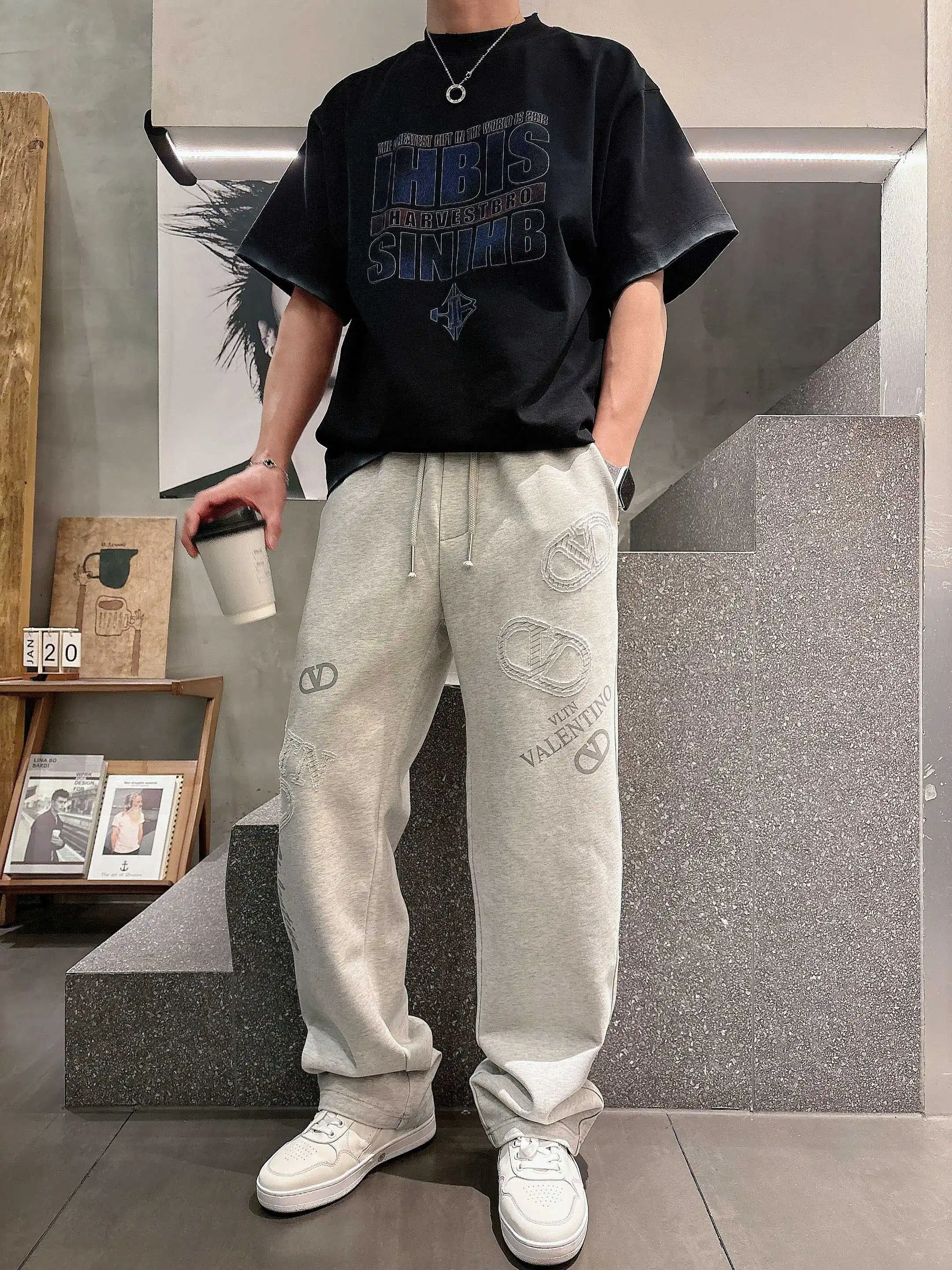 Logo-Embroidered Cotton-Blend Sweatpants D21013199 — view 9