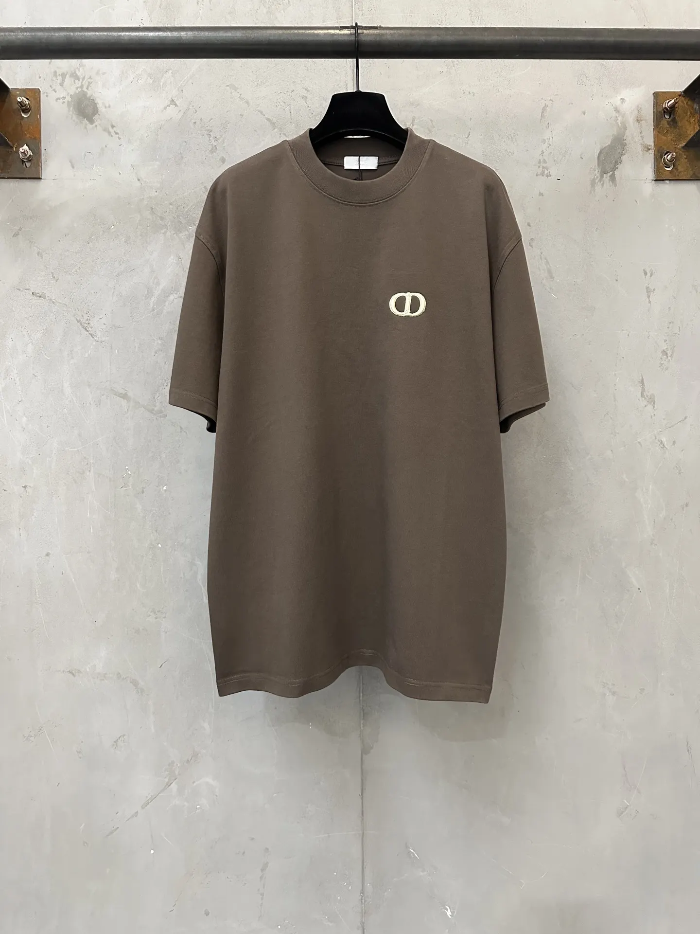CD Icon Embroidered Heavyweight Cotton T-Shirt D21022266