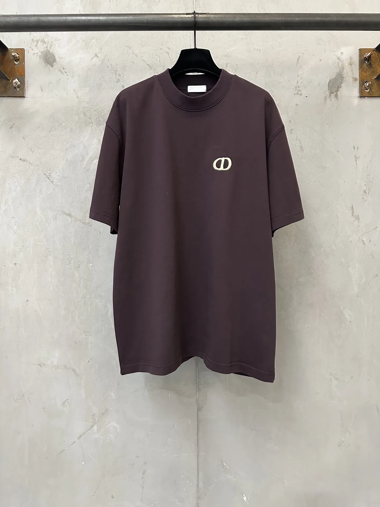 CD Icon Embroidered Heavyweight Cotton T-Shirt D21022263