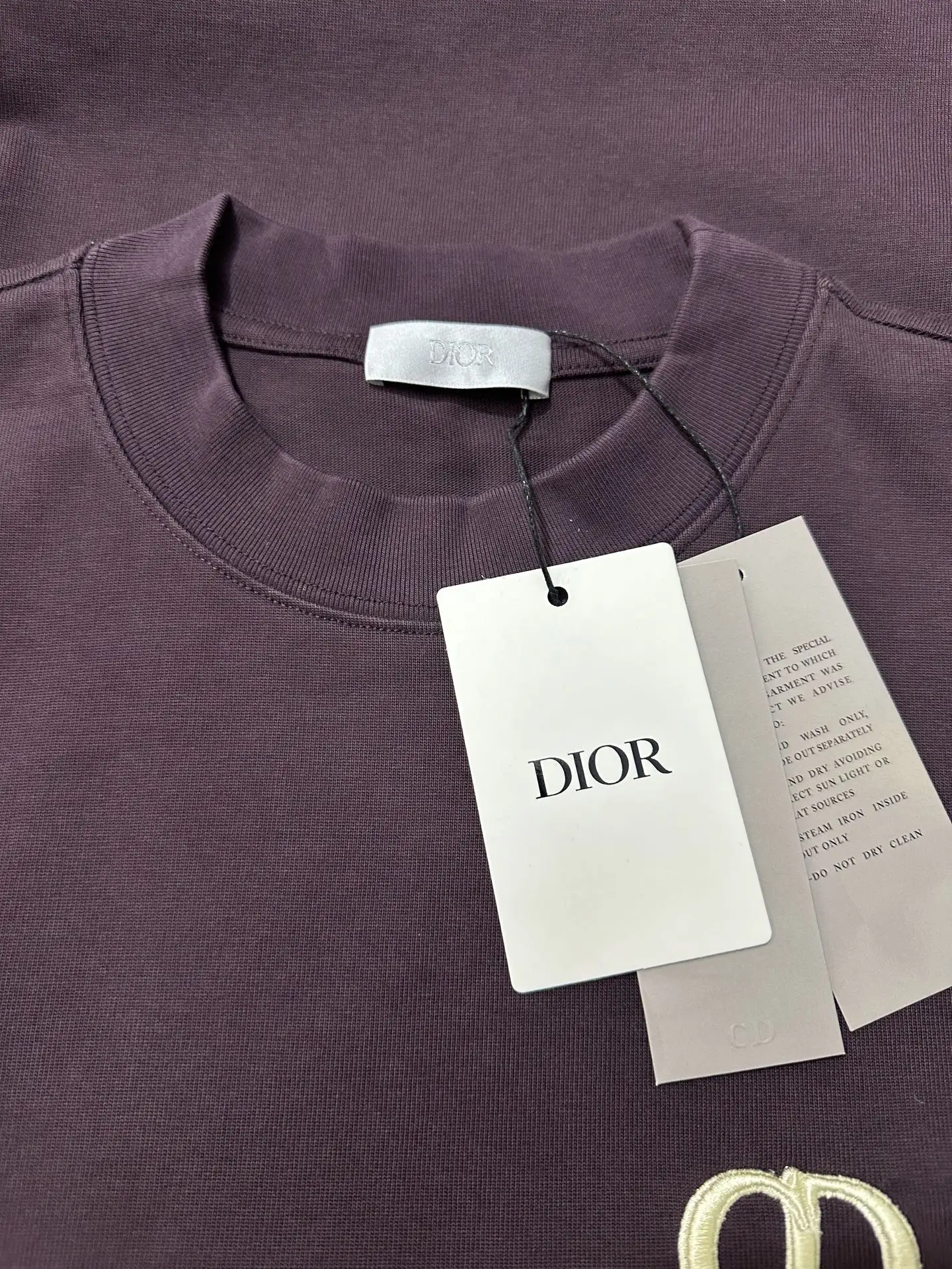 CD Icon Embroidered Heavyweight Cotton T-Shirt D21022263 — view 6