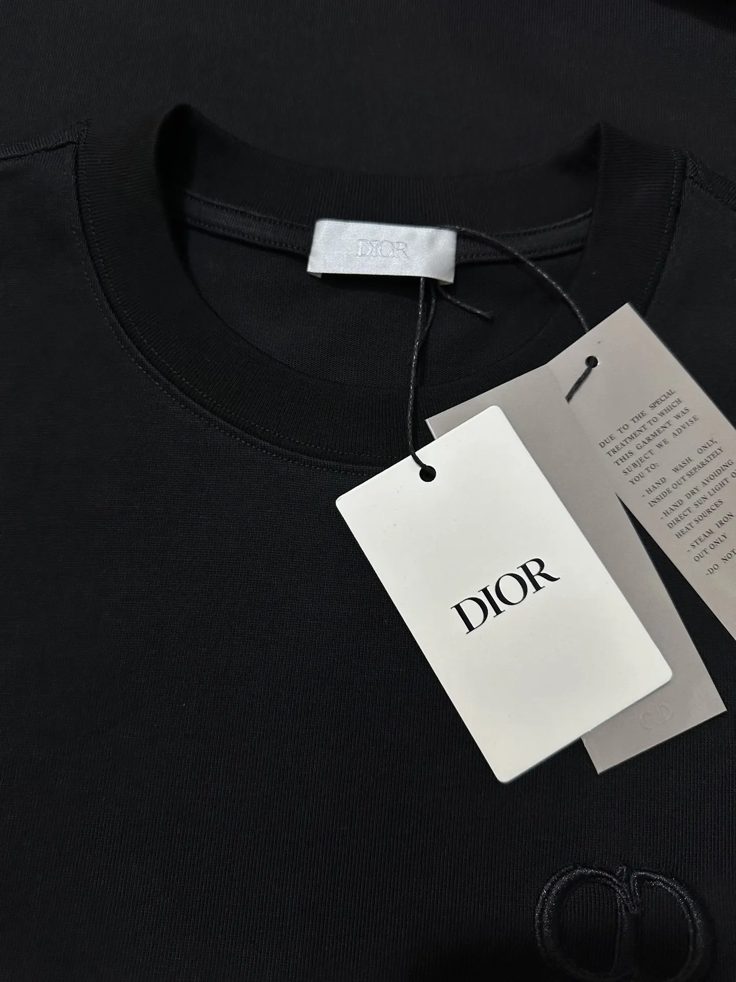 CD Logo Embroidered Heavyweight Cotton T-Shirt D21022261 — view 6