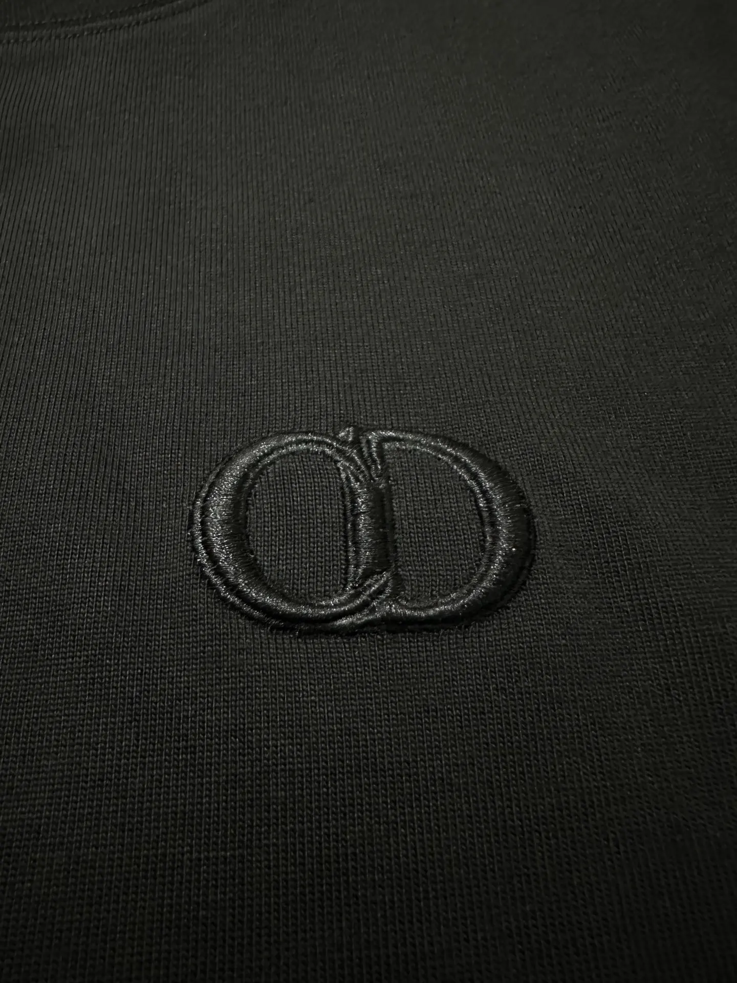 CD Logo Embroidered Heavyweight Cotton T-Shirt D21022261 — view 7
