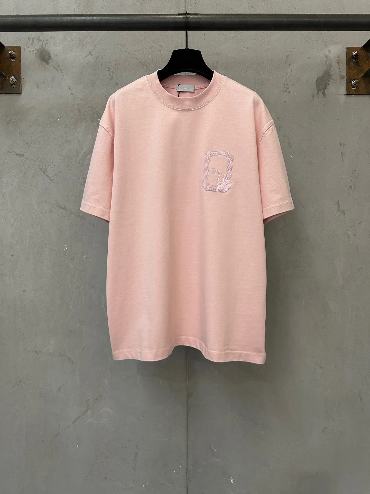Embroidered Logo Heavyweight Cotton T-Shirt D21020470