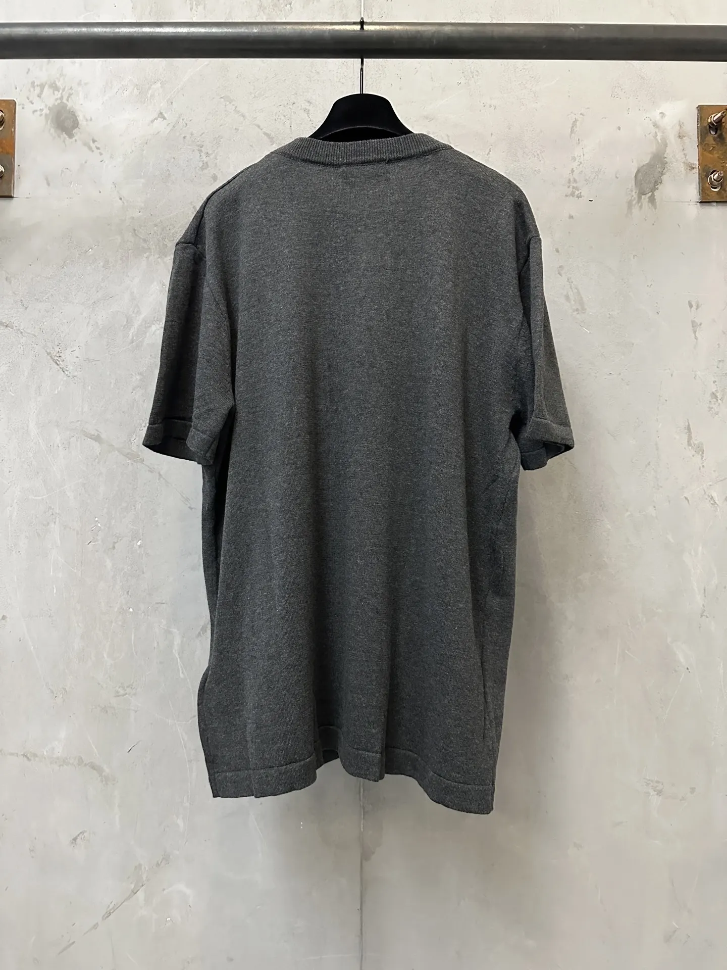 Logo-Jacquard Silk and Cotton-Blend Knit T-Shirt D21011173 — view 2