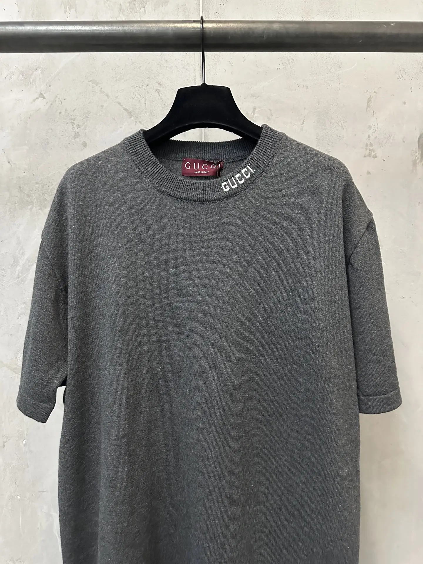 Logo-Jacquard Silk and Cotton-Blend Knit T-Shirt D21011173 — view 3