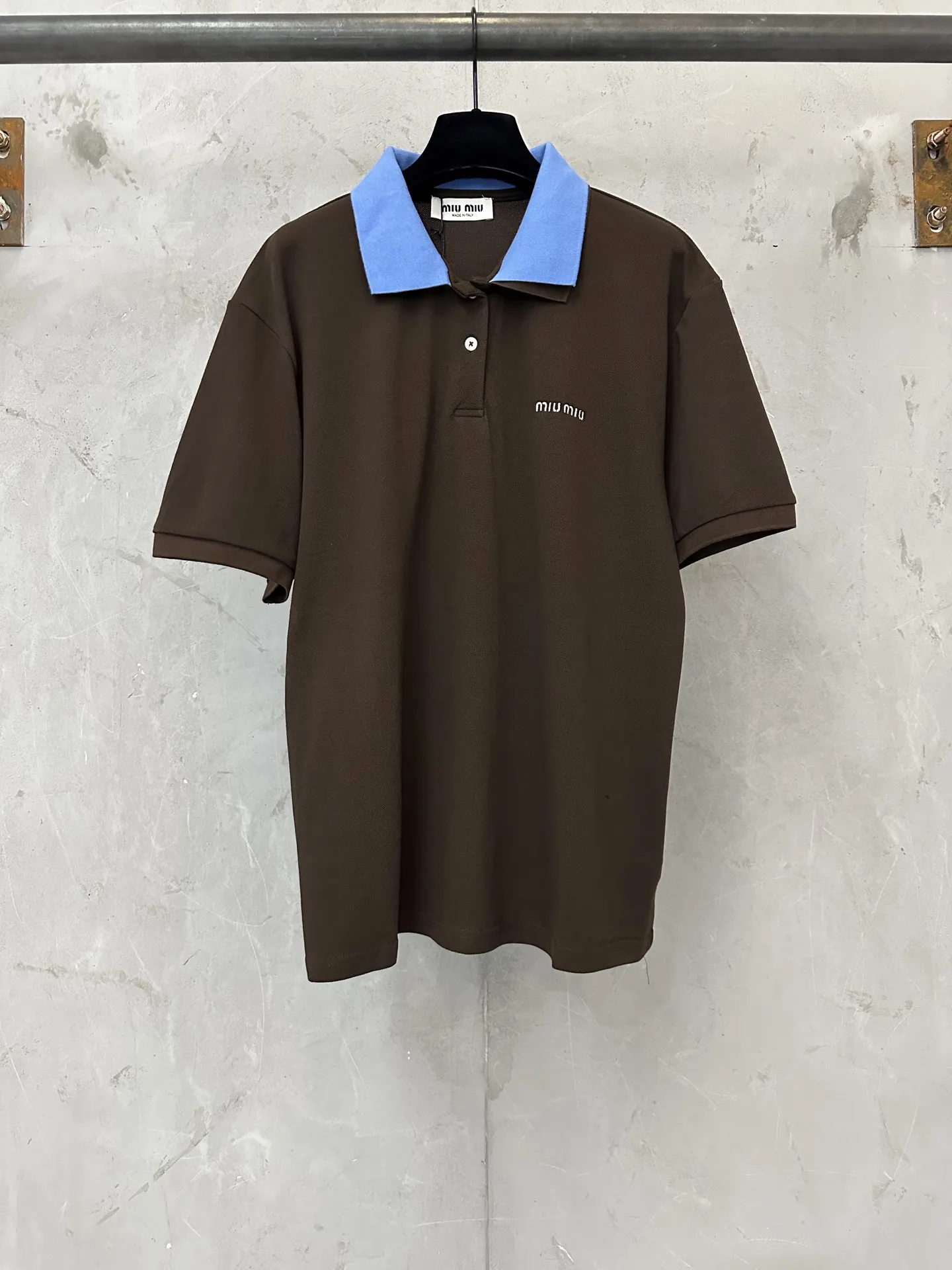 Contrast-Collar Cotton Piqué Polo Shirt D21011357