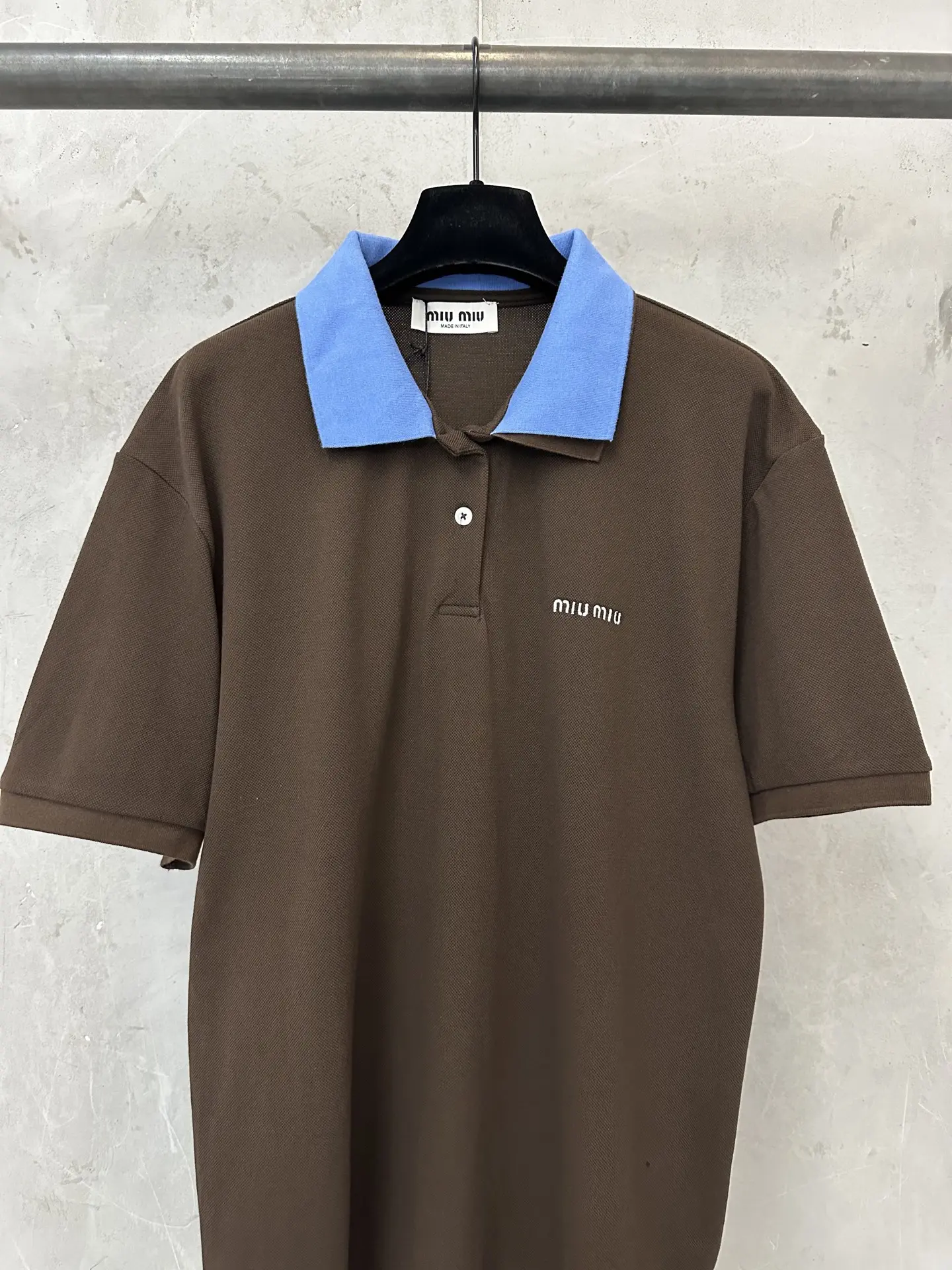 Contrast-Collar Cotton Piqué Polo Shirt D21011357 — view 3