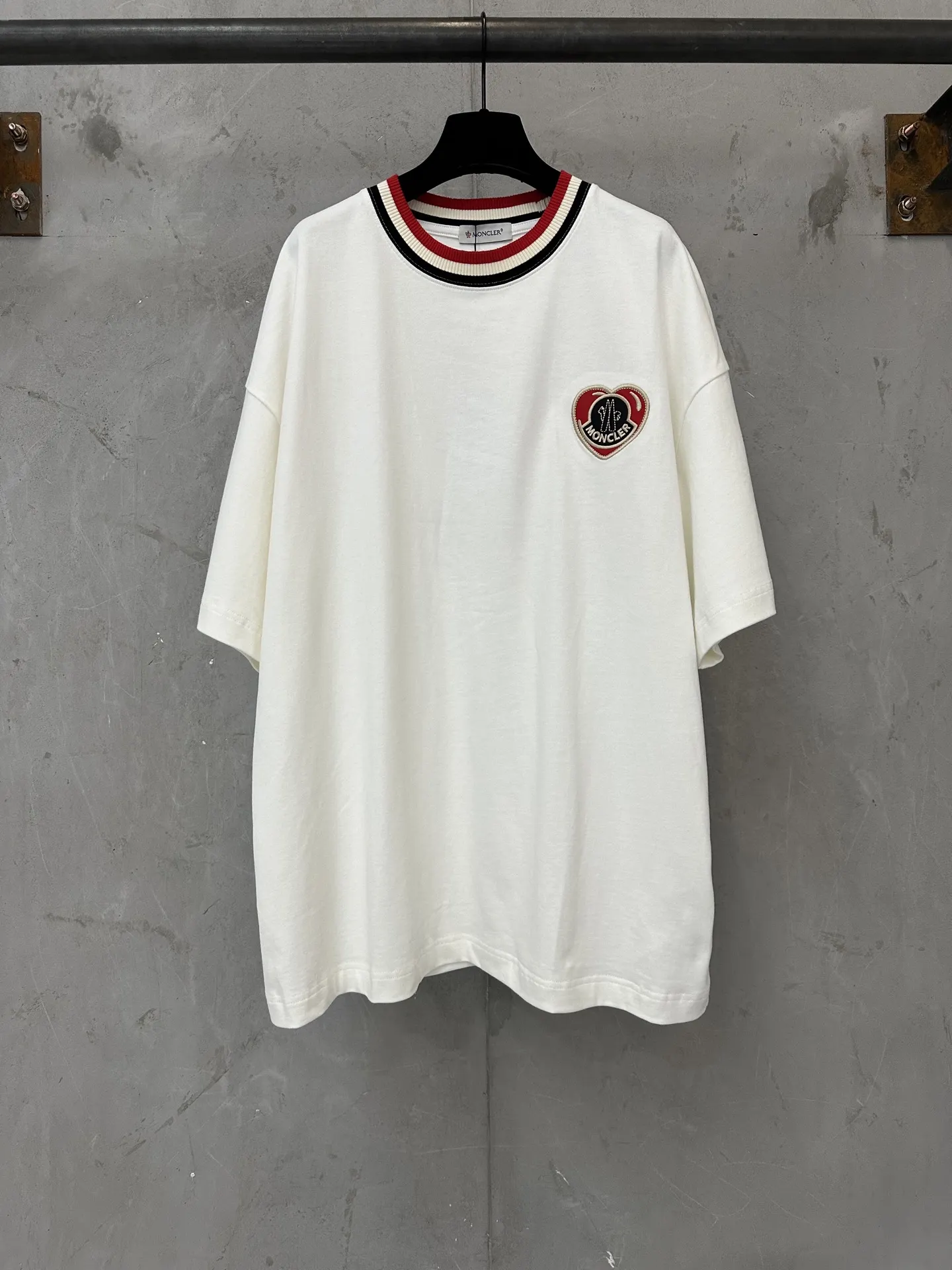 Logo-Embroidered Contrast-Trim Cotton T-Shirt D21011460