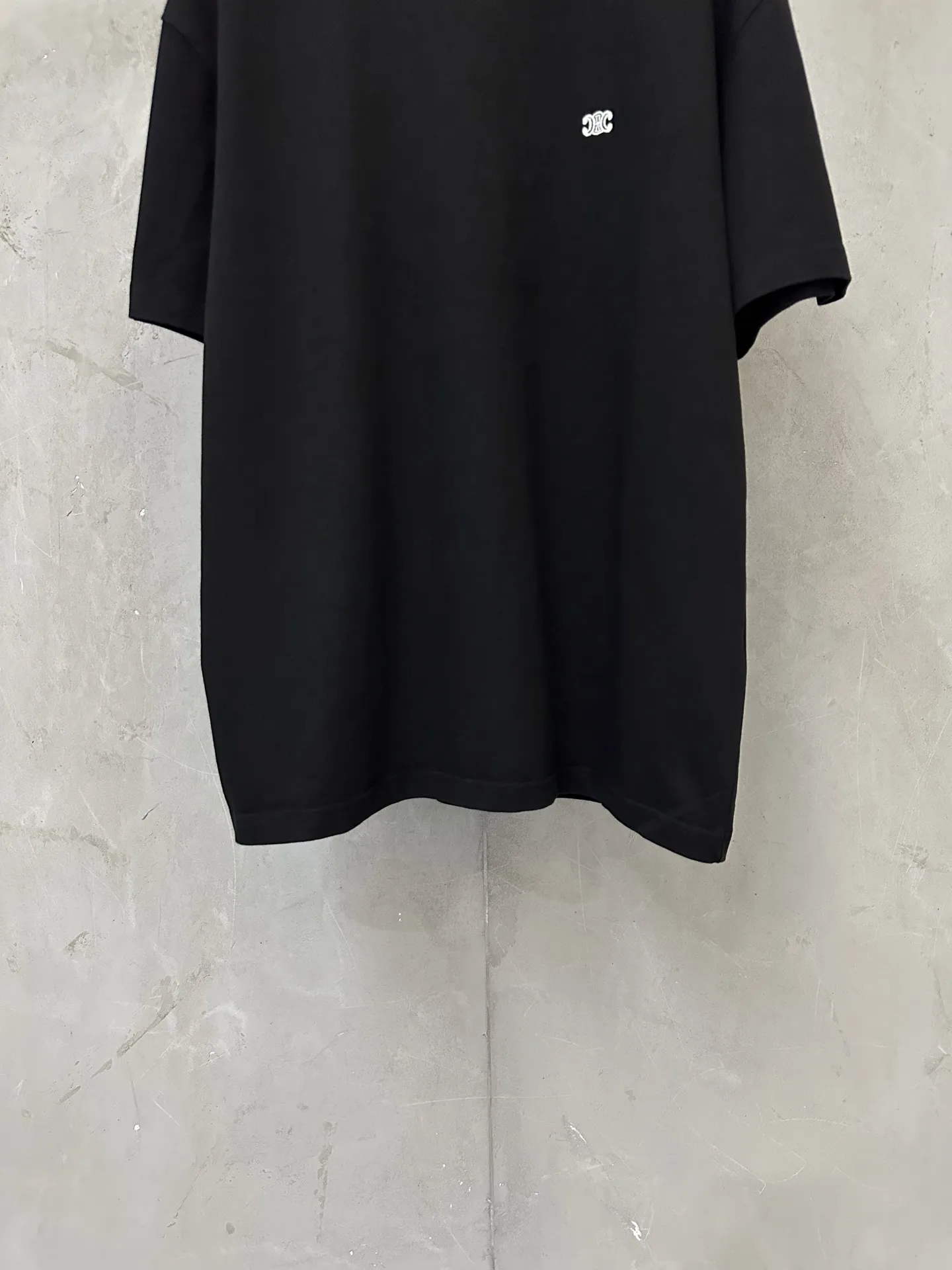 Triomphe Logo Embroidered Heavyweight Cotton T-Shirt D21018930 — view 4