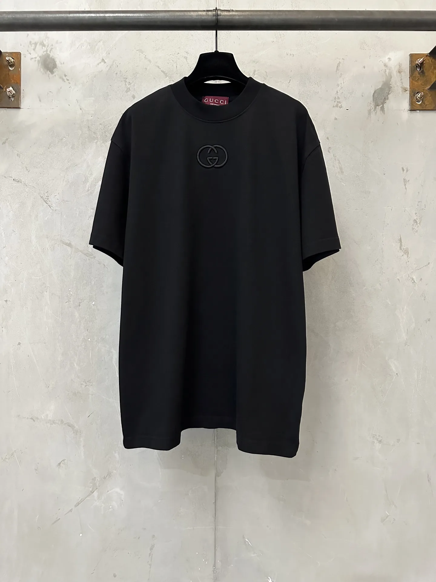 Interlocking G Embroidered Heavyweight Cotton T-Shirt D21018913