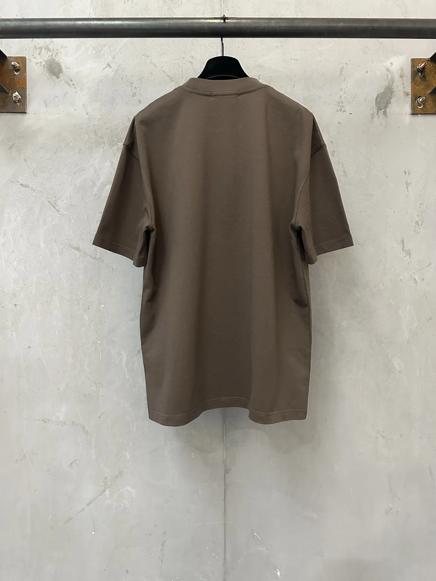 Heavyweight Cotton T-Shirt with Leather Patch D21020508 — view 2