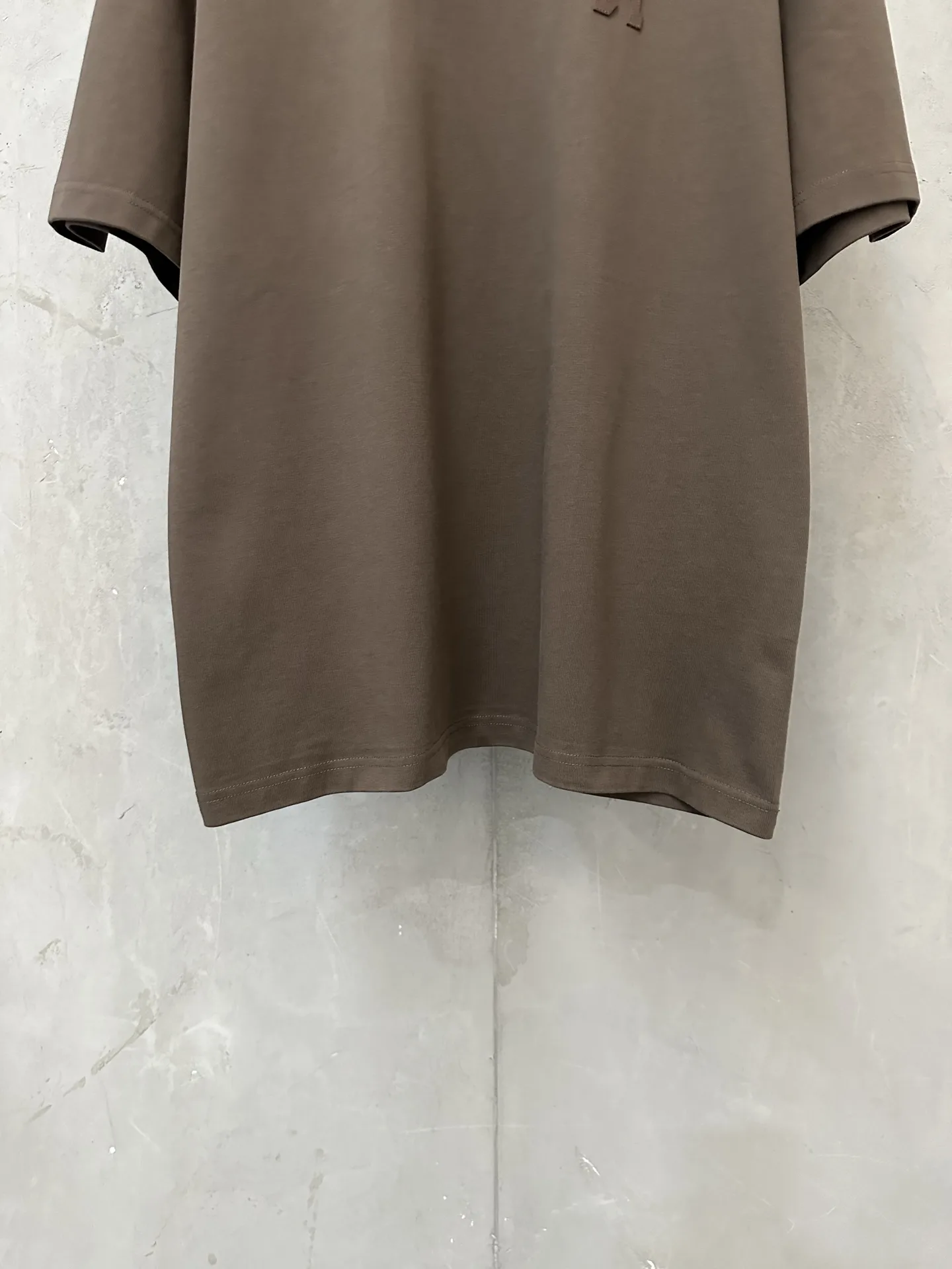 Heavyweight Cotton T-Shirt with Leather Patch D21020508 — view 4