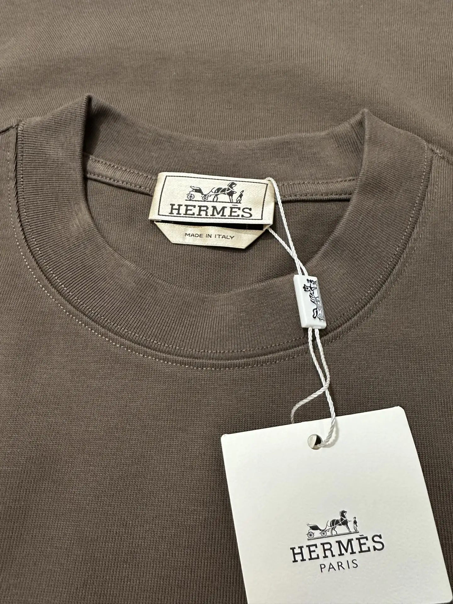 Heavyweight Cotton T-Shirt with Leather Patch D21020508 — view 6