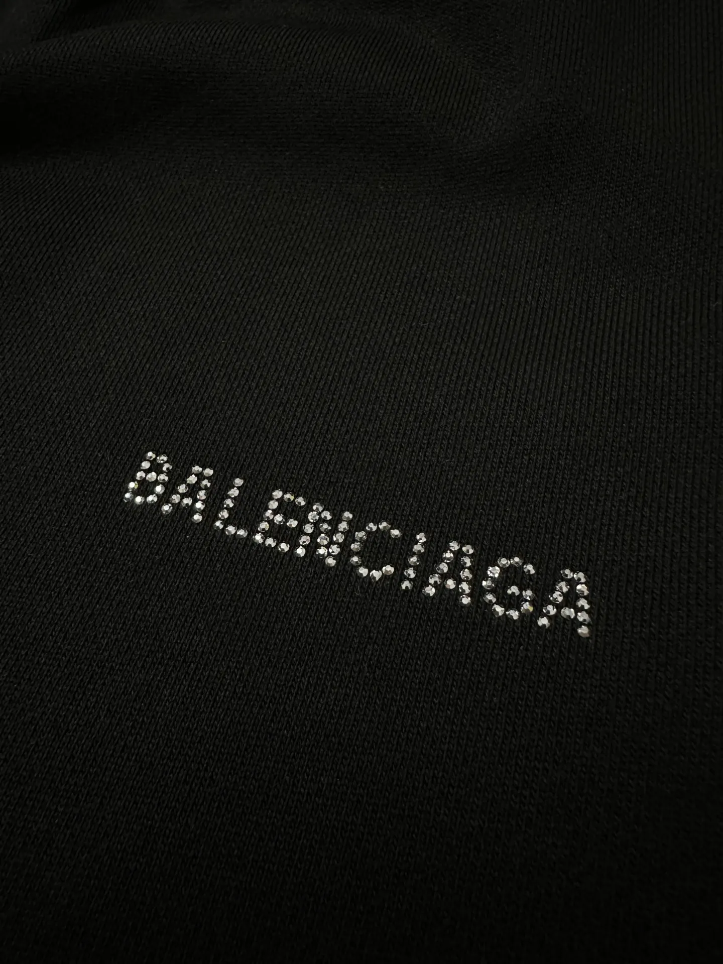 Logo Rhinestone Cotton-Jersey Shorts D21518894 — view 6