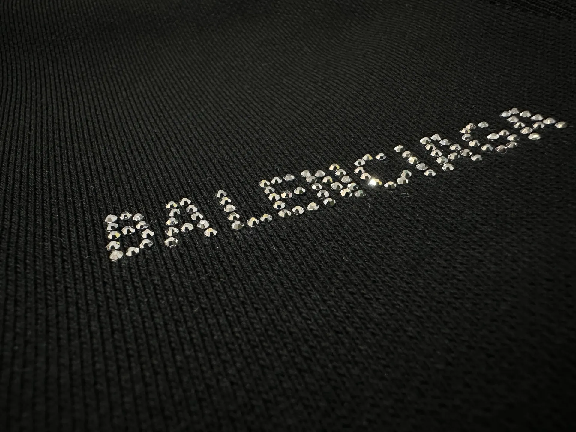 Logo Rhinestone Cotton-Jersey Shorts D21518894 — view 7
