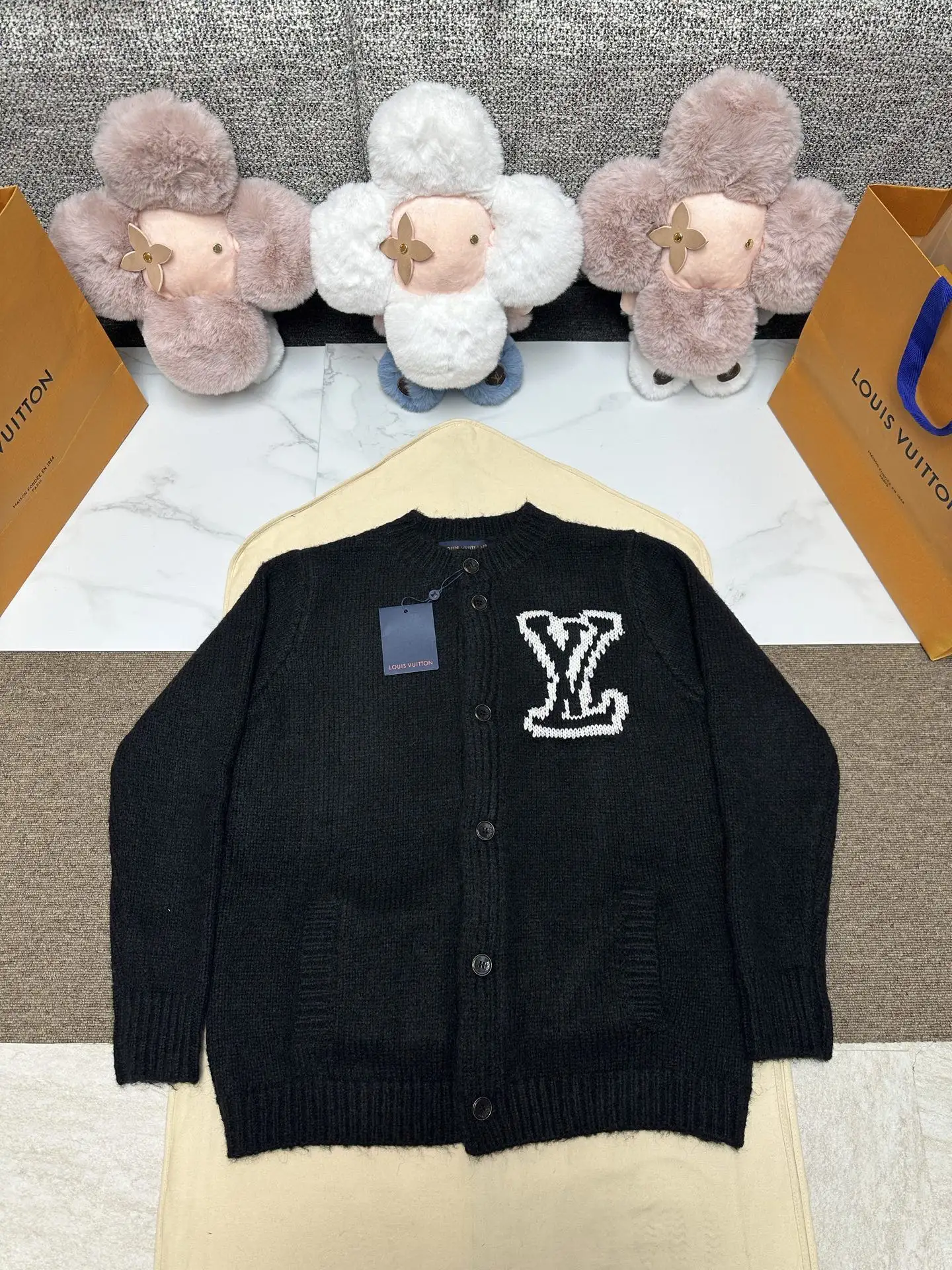 Logo Intarsia Wool-Blend Cardigan D22015984