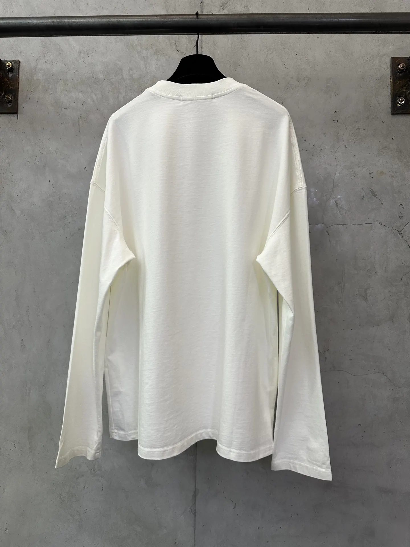 Logo Print Long-Sleeved Cotton T-Shirt D22011478 — view 2