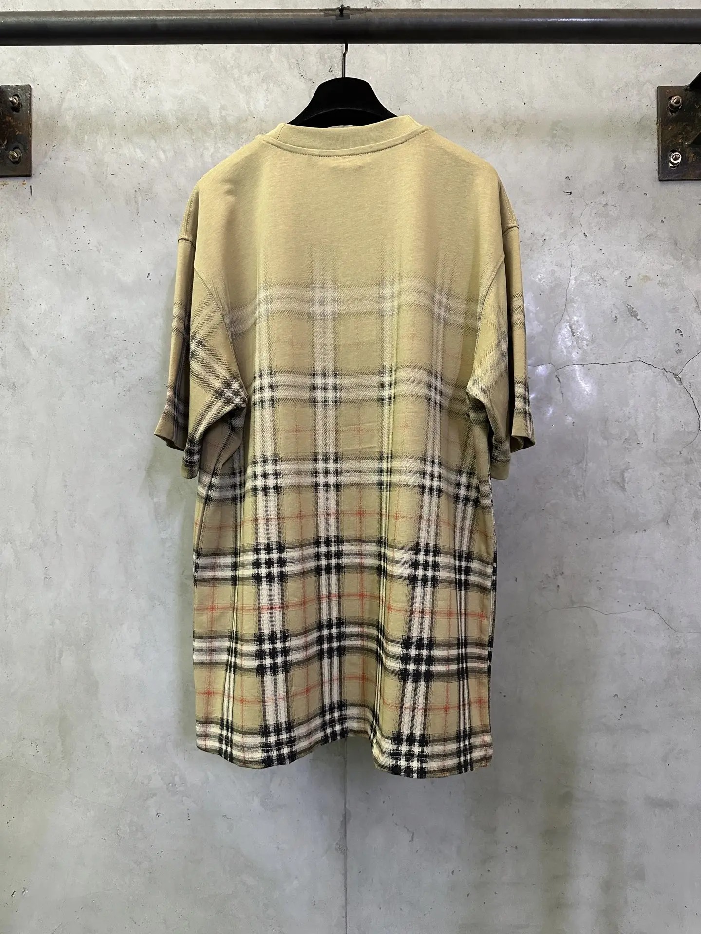 Check Print Cotton Jersey T-Shirt D22015313 — view 2
