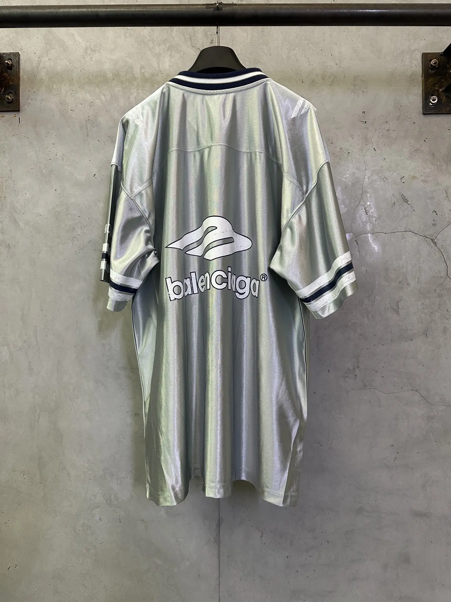 Logo-Embroidered Satin Jersey T-Shirt D22011209 — view 2