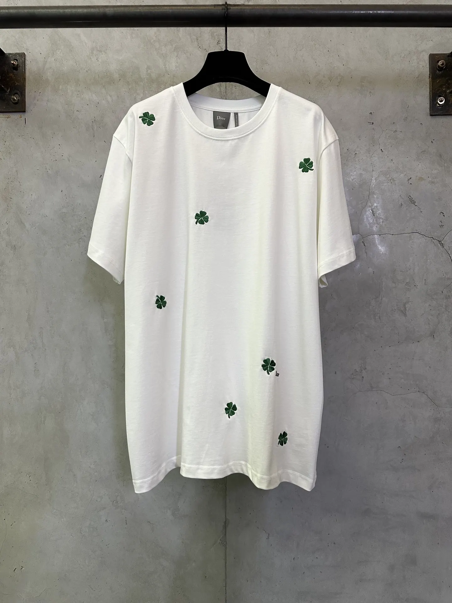 Clover Embroidered Cotton Jersey T-Shirt D22012402