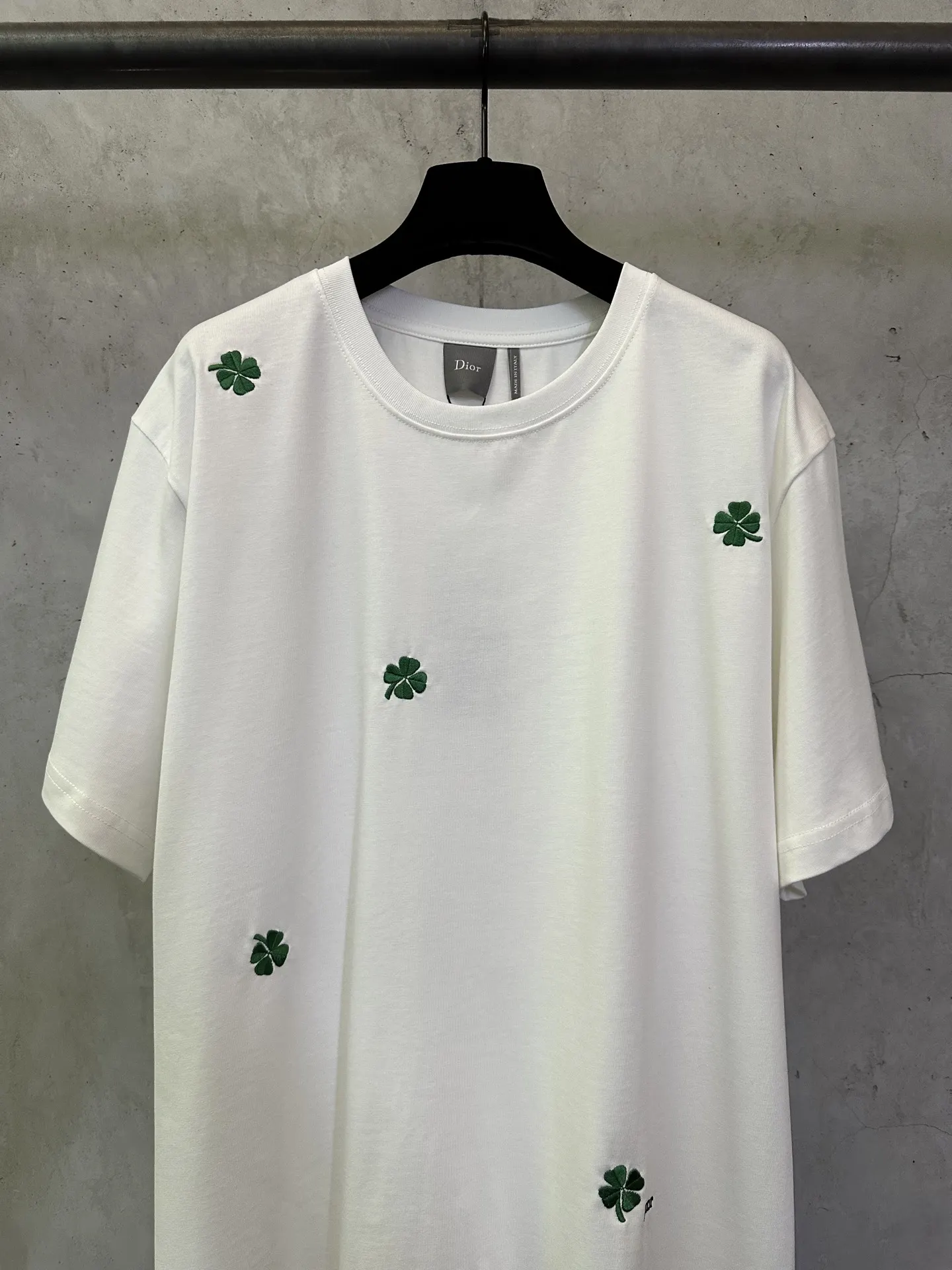 Clover Embroidered Cotton Jersey T-Shirt D22012402 — view 3
