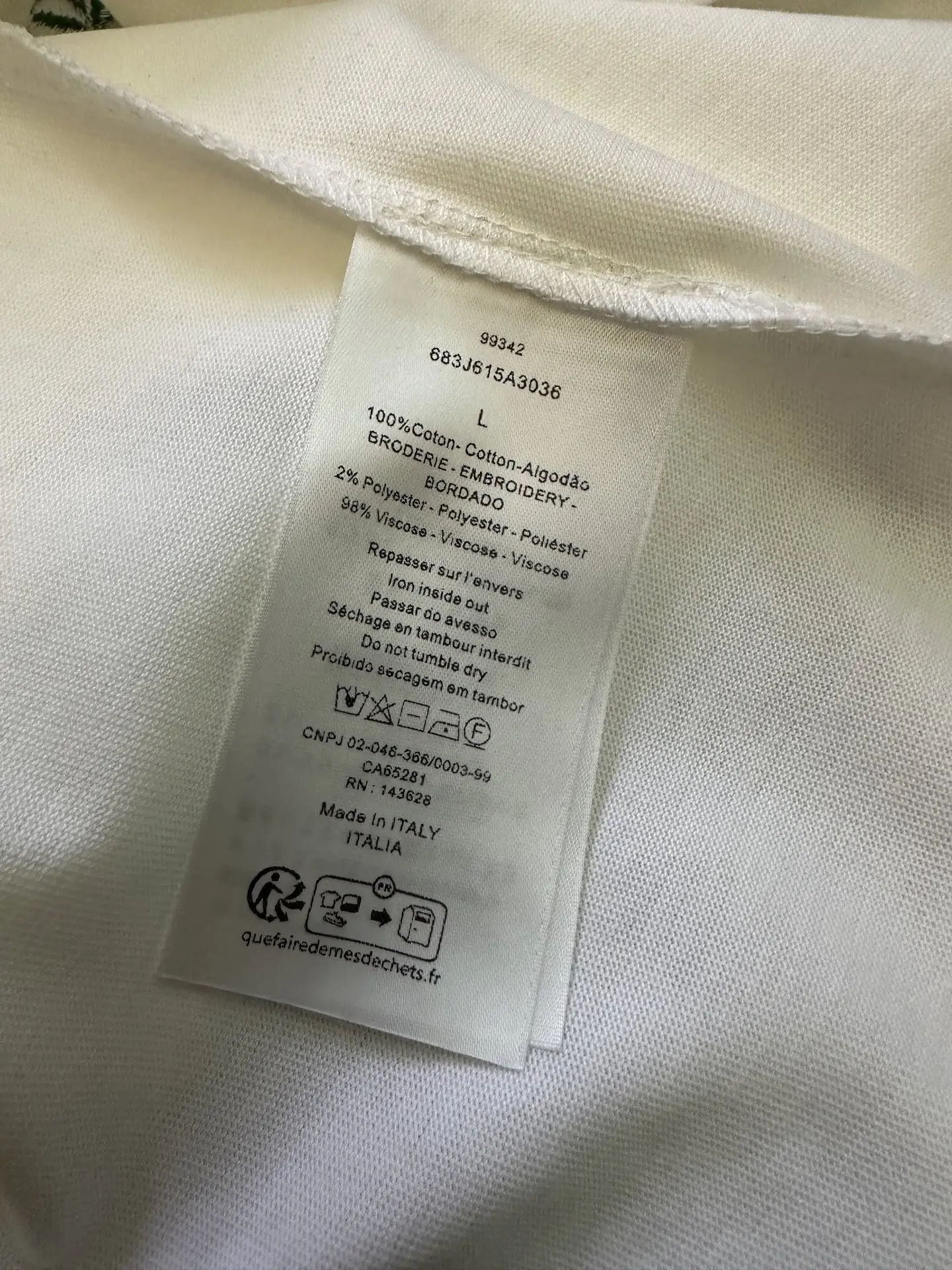 Clover Embroidered Cotton Jersey T-Shirt D22012402 — view 9