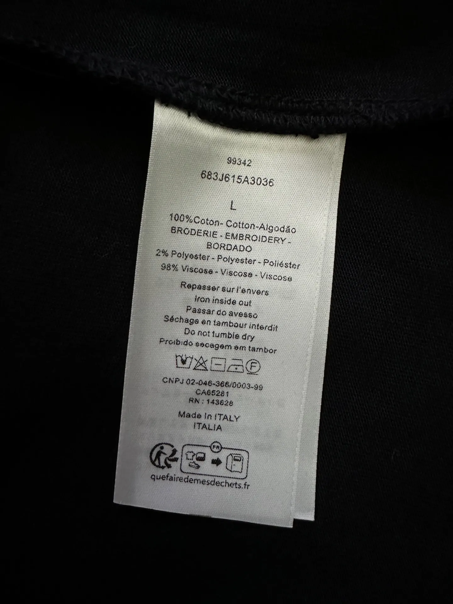 Clover Embroidered Cotton T-Shirt D22012403 — view 9