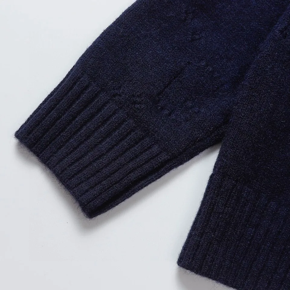 GG Perforated Jacquard Wool Cardigan D22022067 — view 9