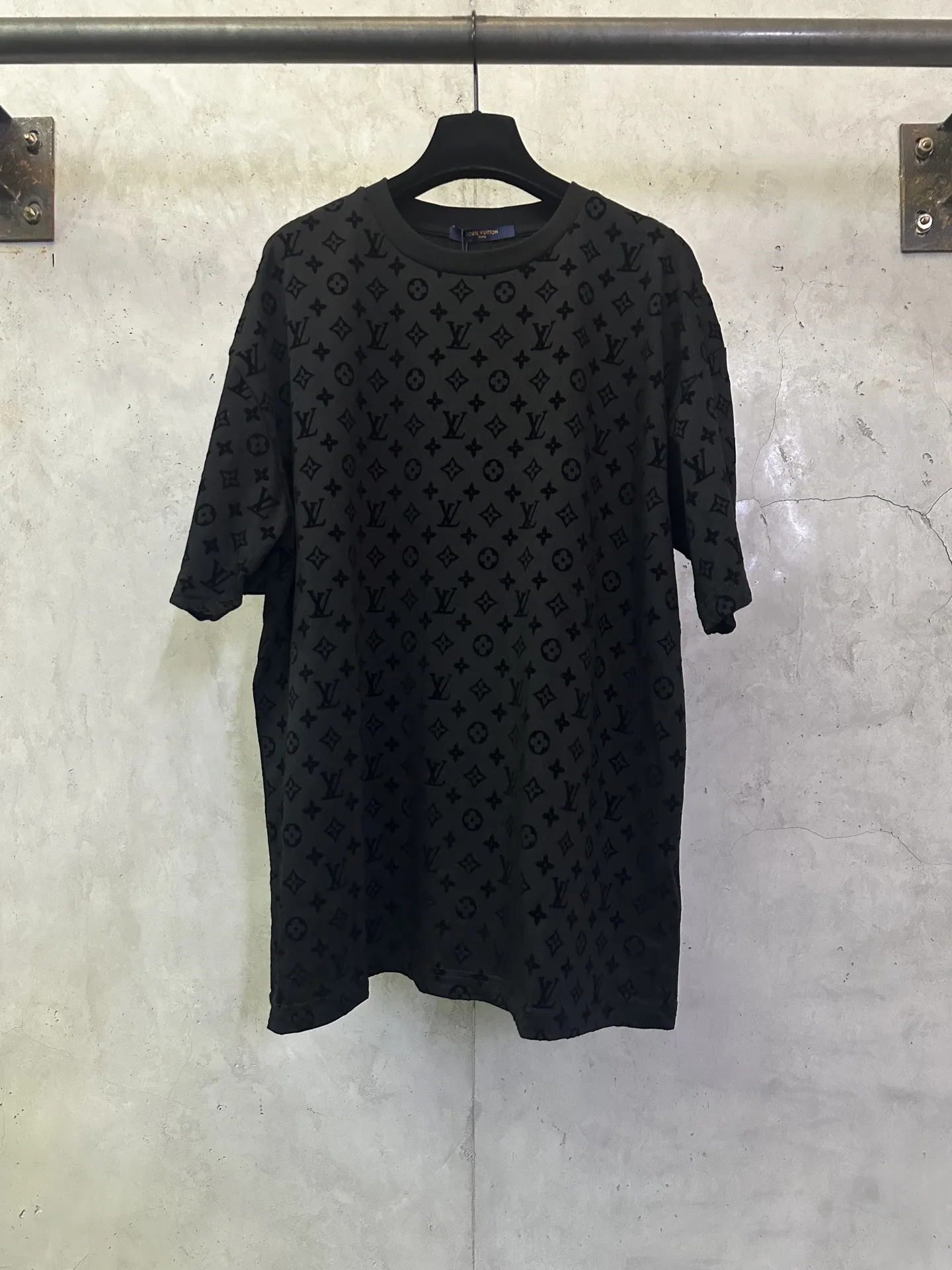 Monogram Flocked Cotton T-Shirt D22012431