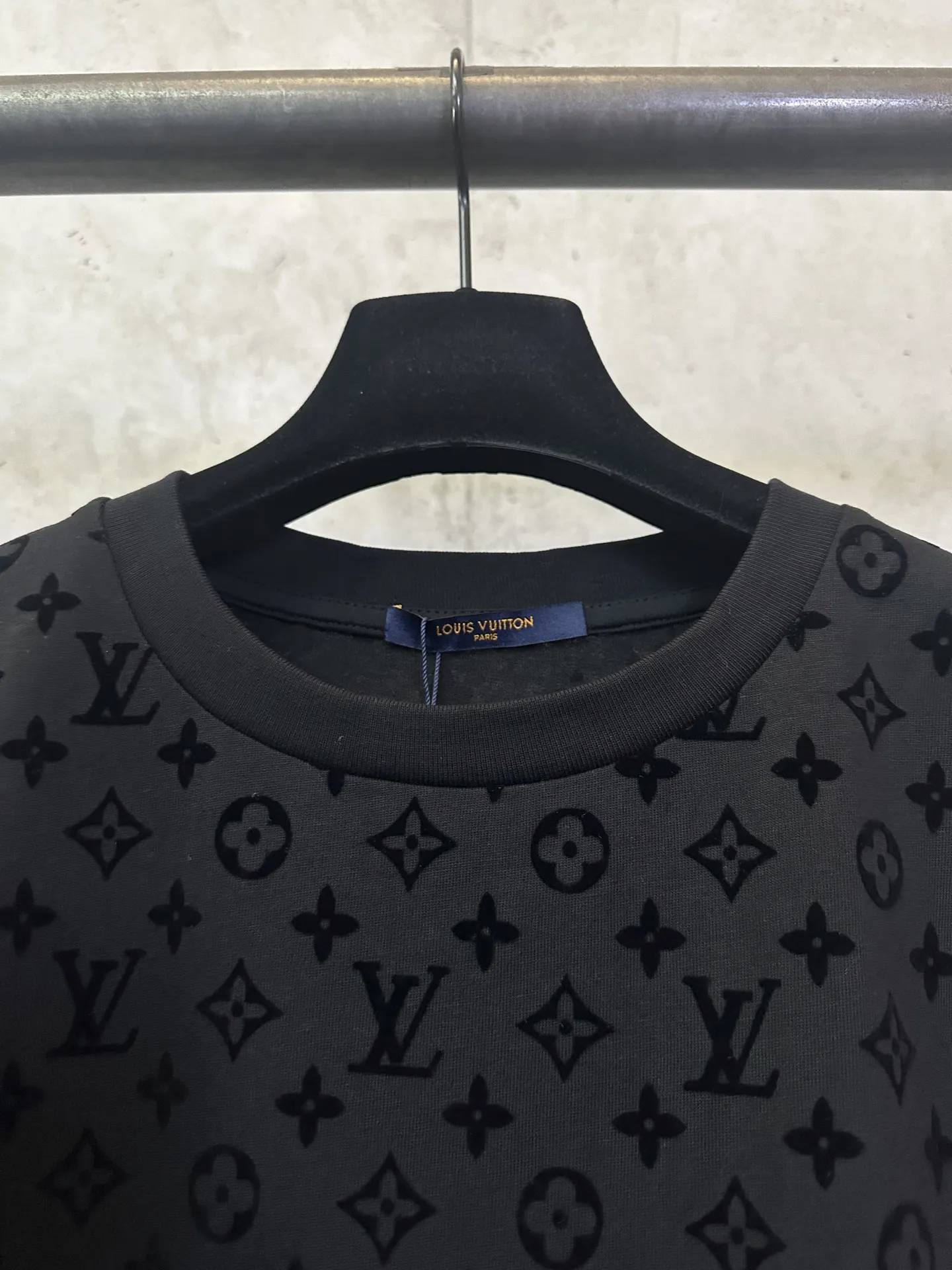 Monogram Flocked Cotton T-Shirt D22012431 — view 7
