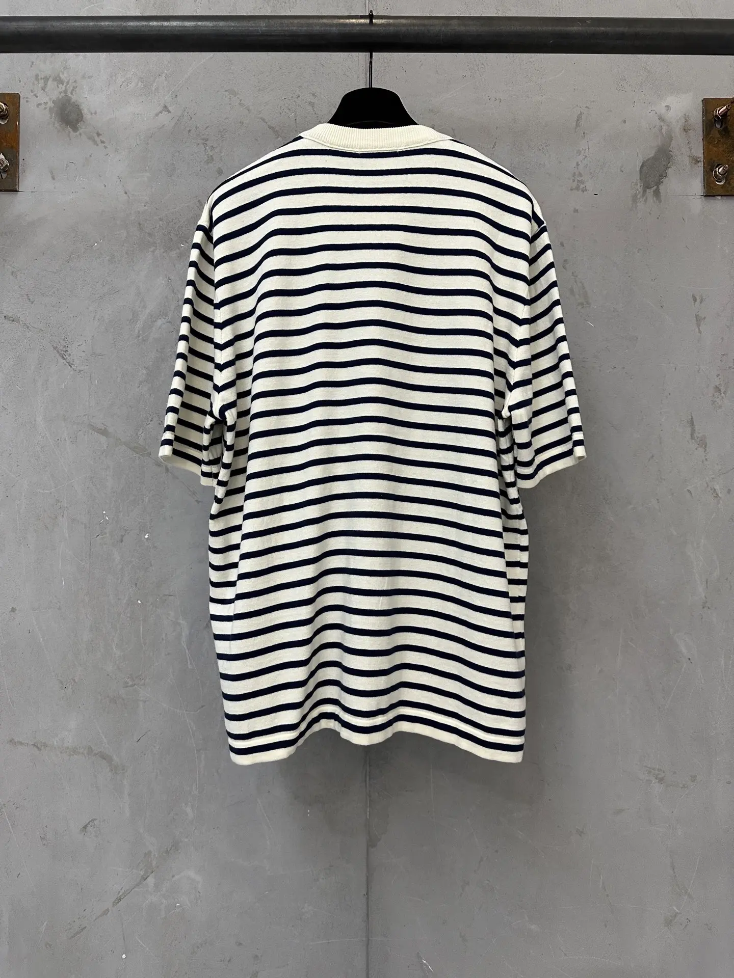 Striped Wool-Blend Knit T-Shirt D22011206 — view 2